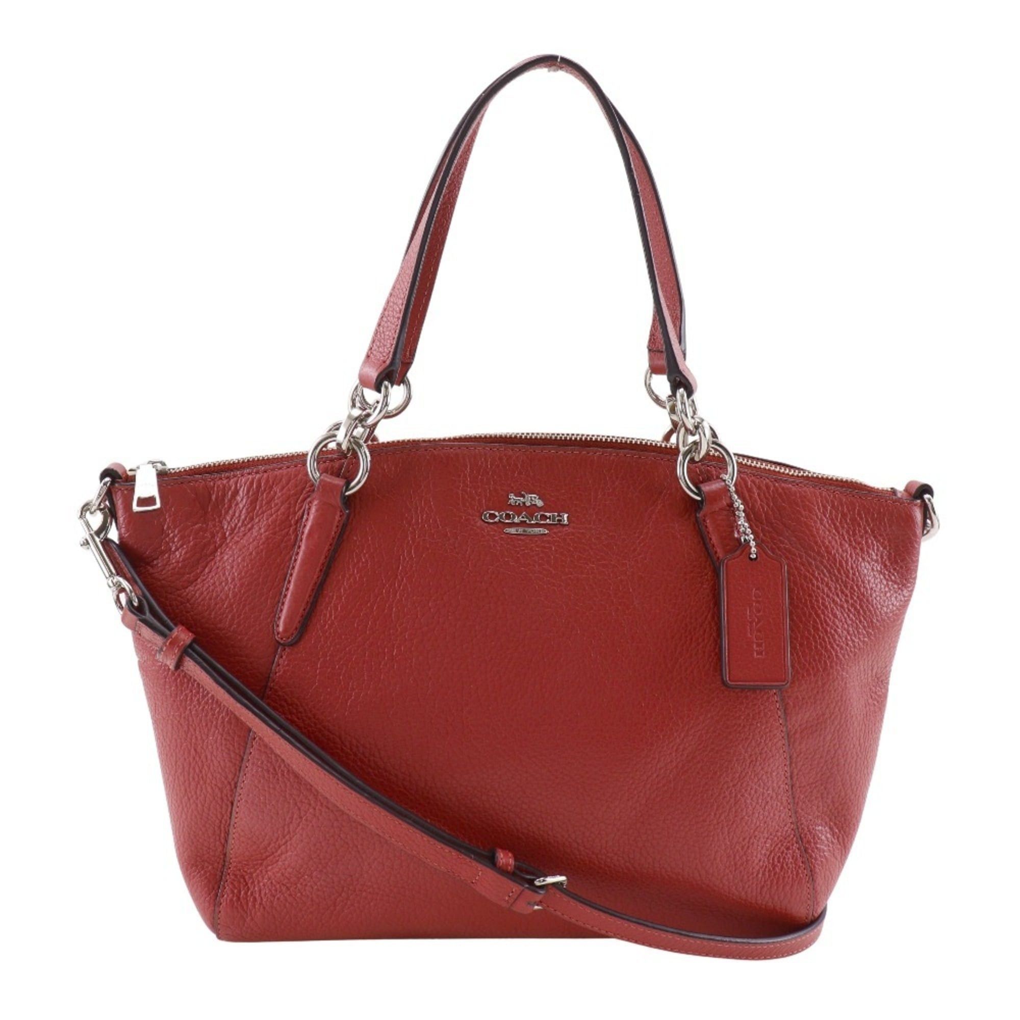 Coach Coach Kelsey Handbag, 2-Way Shoulder Bag, F28993, Leather, Pink, 2-Way, A5, Zipper, Women's Size ONE SIZE - 1 Thumbnail