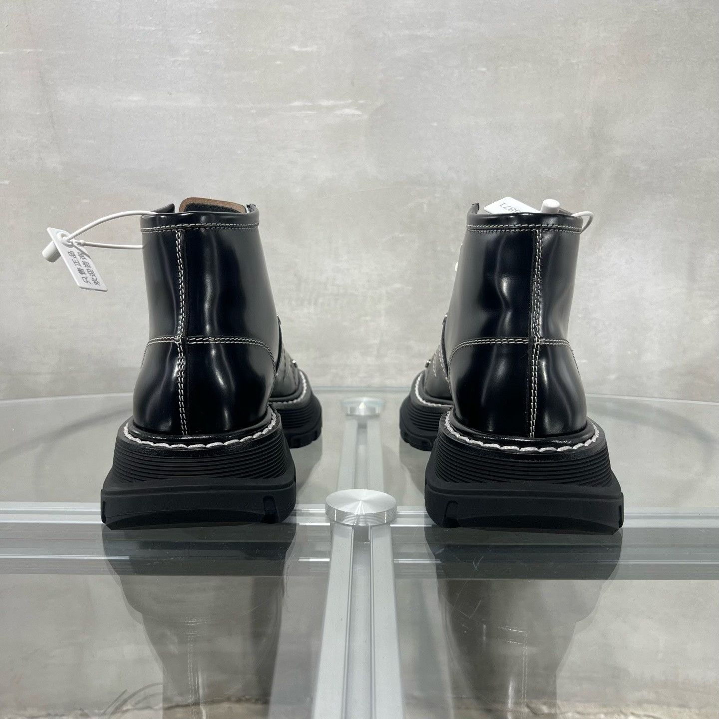 Alexander McQueen ALEXANDER MCQUEEN Tread Black Short Boots| Size US 4.5 / IT 34.5 - 6 Thumbnail