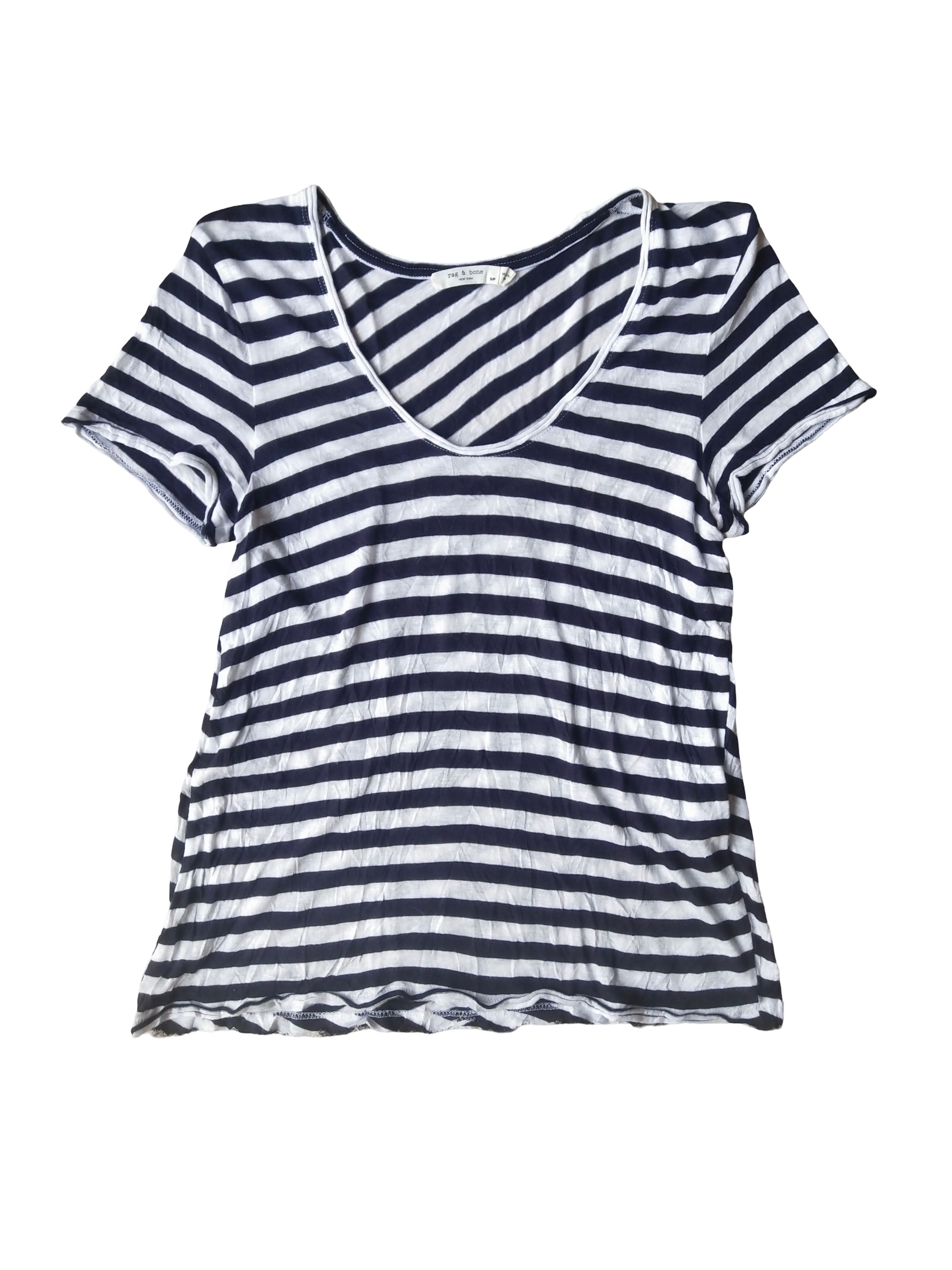 Rag & Bone Rag & Bone New York Modal Linen Striped Slub T-Shirt Size S / US 4 / IT 40 - 1 Thumbnail