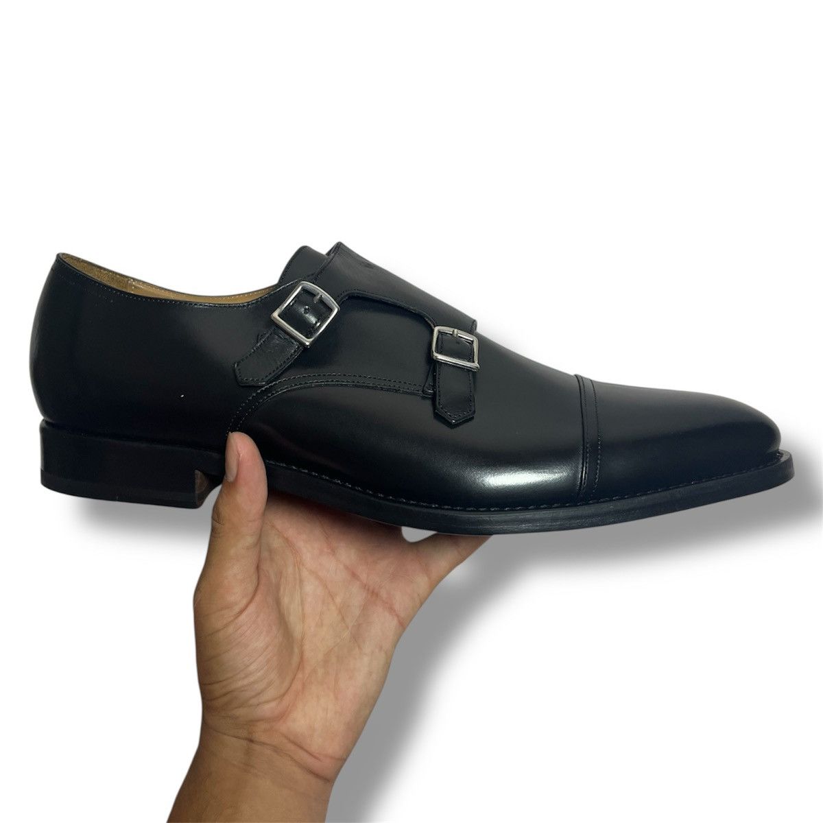 Suitsupply Men Suitsupply Black Double Monk Strap Leather Size US13 Size US 13 / EU 46 - 7 Thumbnail