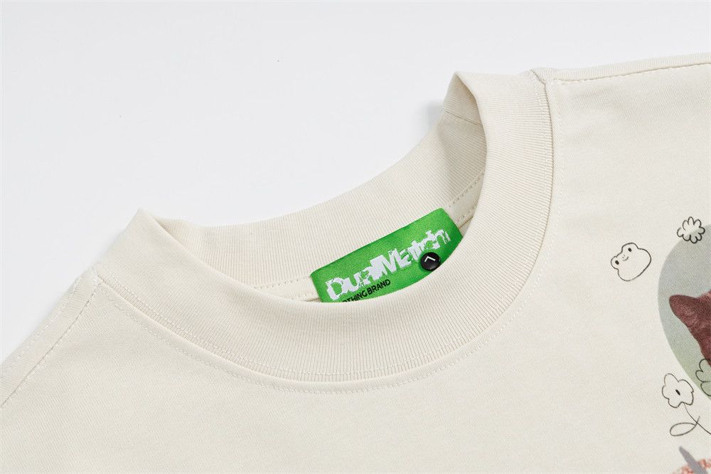 Vintage Men's Casual Short-Sleeve T-Shirt with Cartoon Heart Print Size US M / EU 48-50 / 2 - 3 Thumbnail