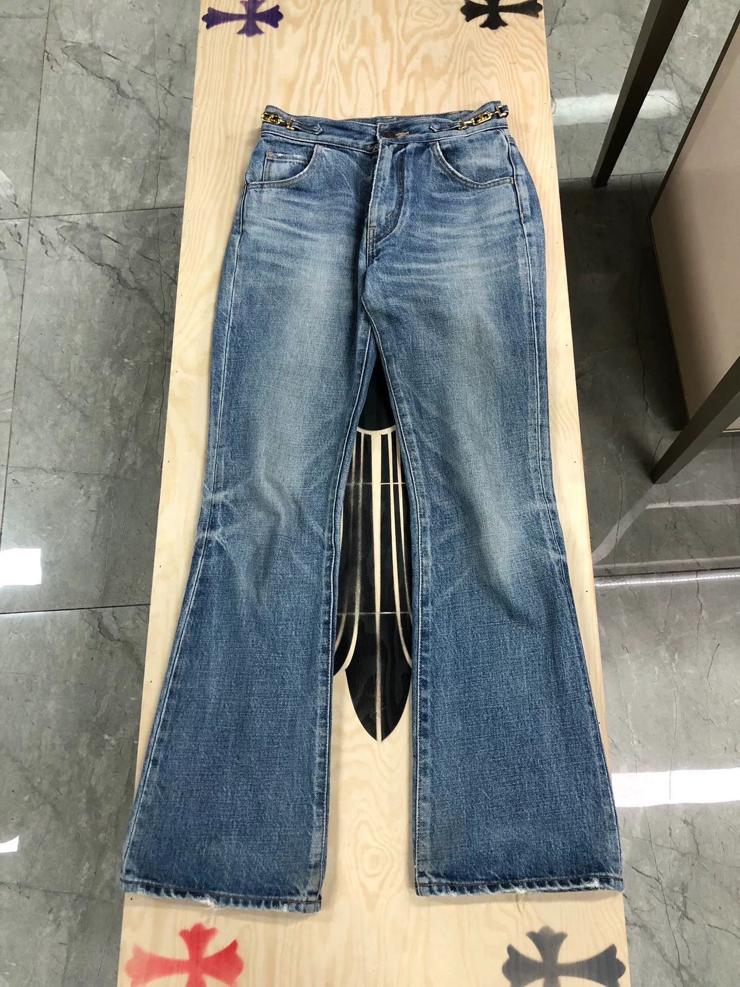 Celine Celine Dylan Union Wash Denim Pants Women Size 25" / US 0 / IT 36 - 1 Thumbnail