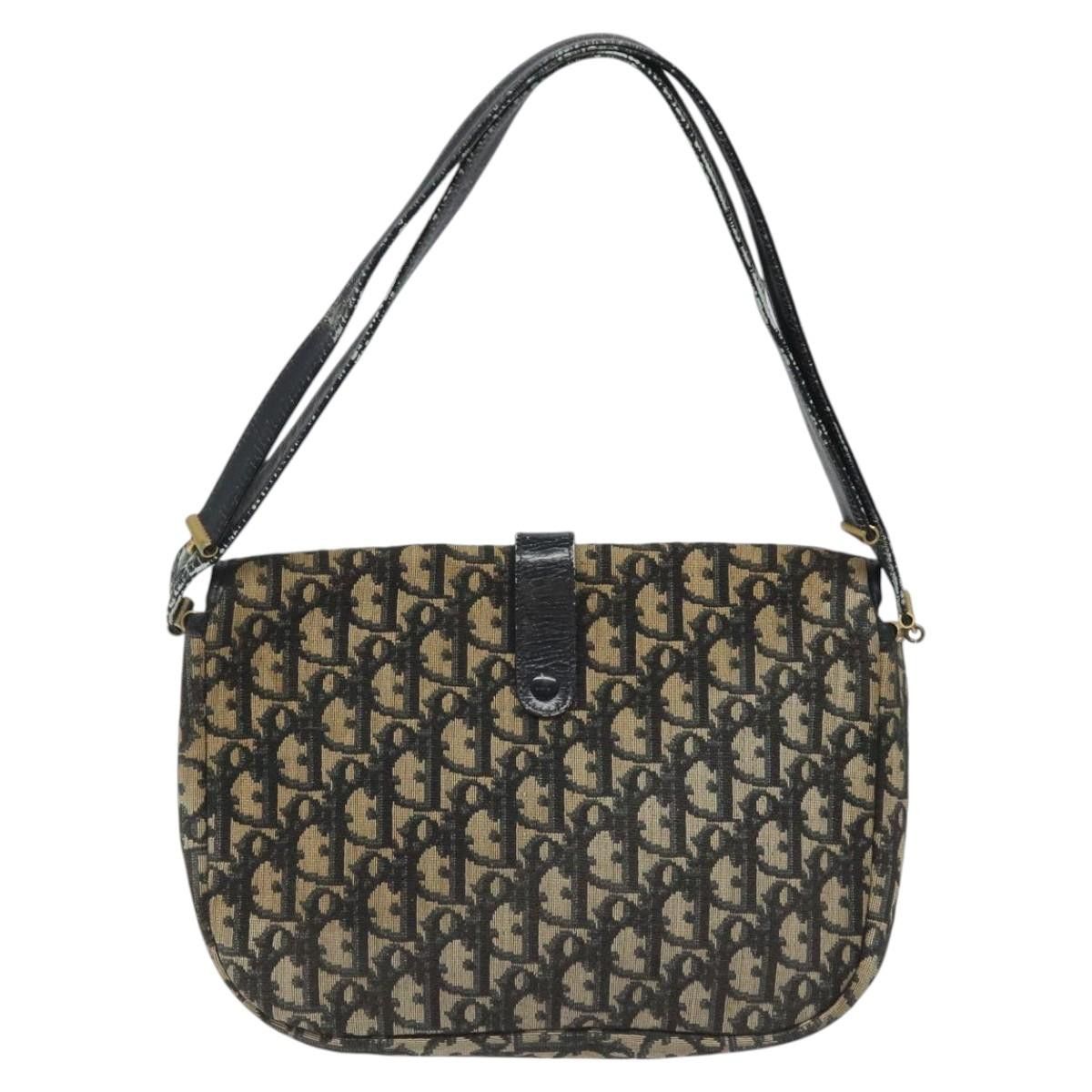 Dior DIOR Trotter Canvas Shoulder Bag Navy Size ONE SIZE - 3 Thumbnail