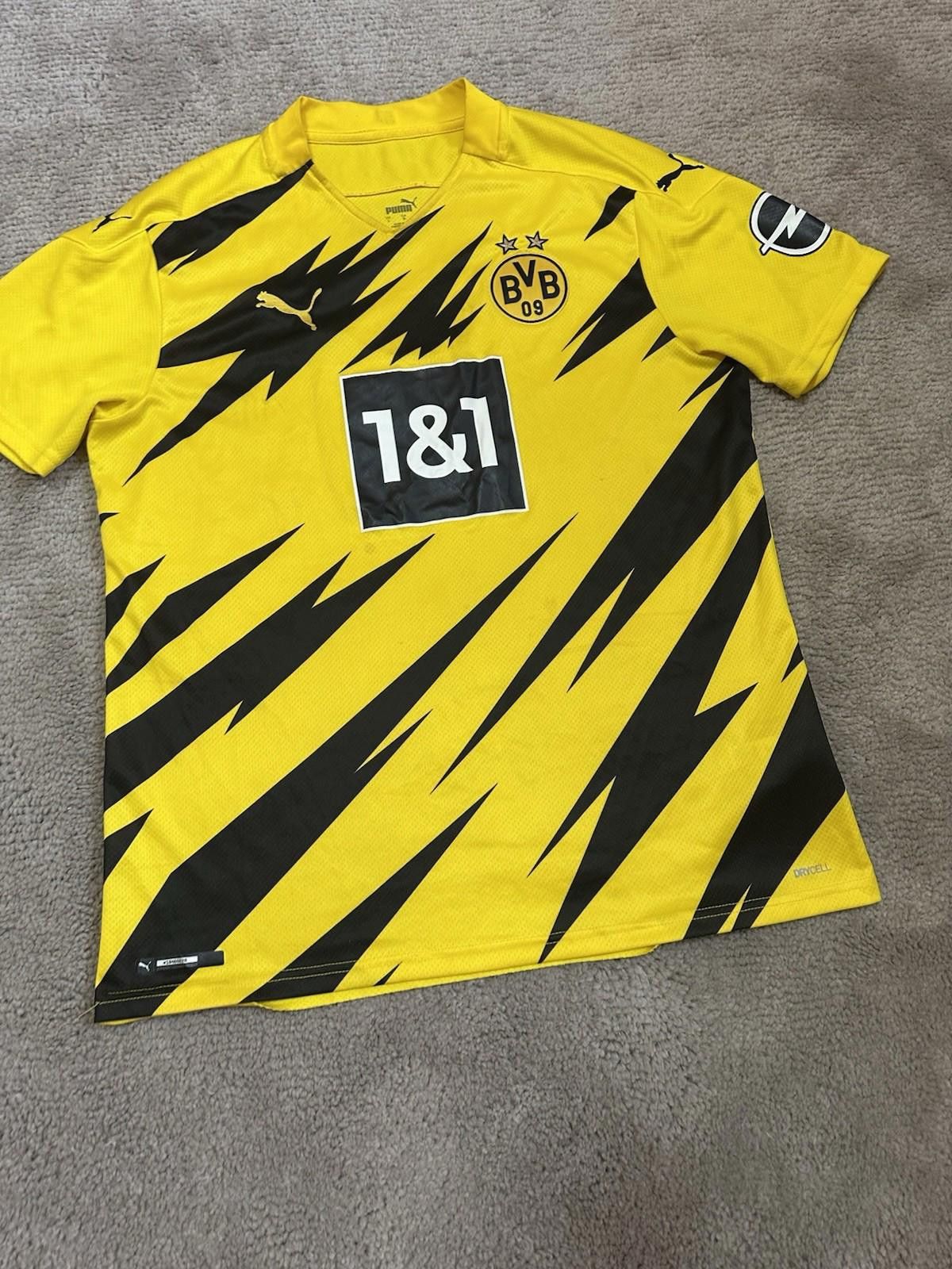 Puma BORUSSIA DORTMUND 2020 2021 HOE FOOTBALL SHIRT SOCCER JERSEY Size US L / EU 52-54 / 3 - 2 Thumbnail