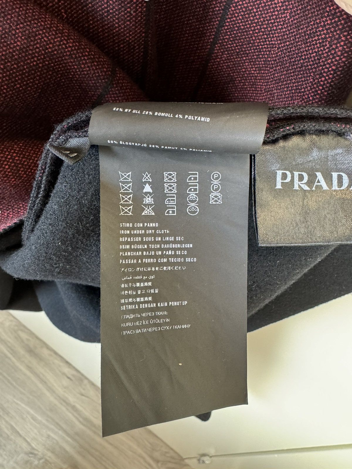 Prada Prada wool burgundy red dress midi gown evening winter M Size M / US 6-8 / IT 42-44 - 19 Thumbnail