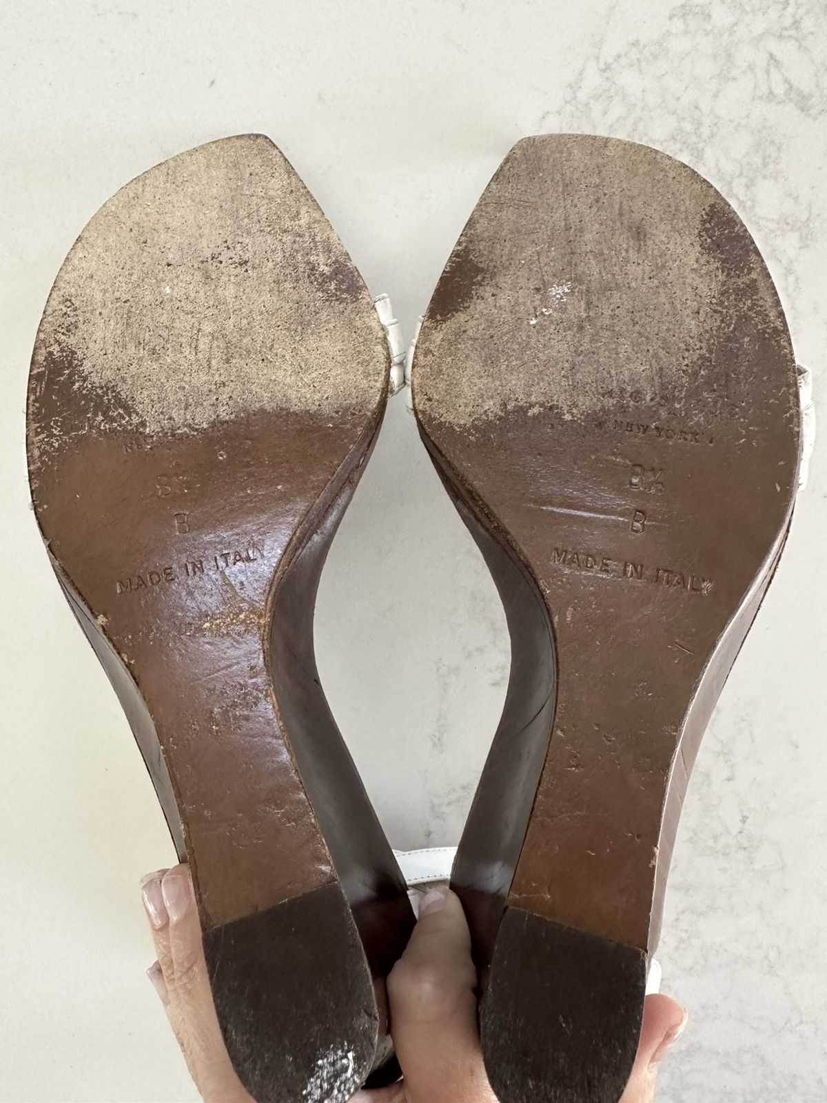 Kate Spade Kate Spade Women's Firey White Leather Wedge Sandal Size 8.5 Size US 7.5 / IT 37.5 - 7 Thumbnail