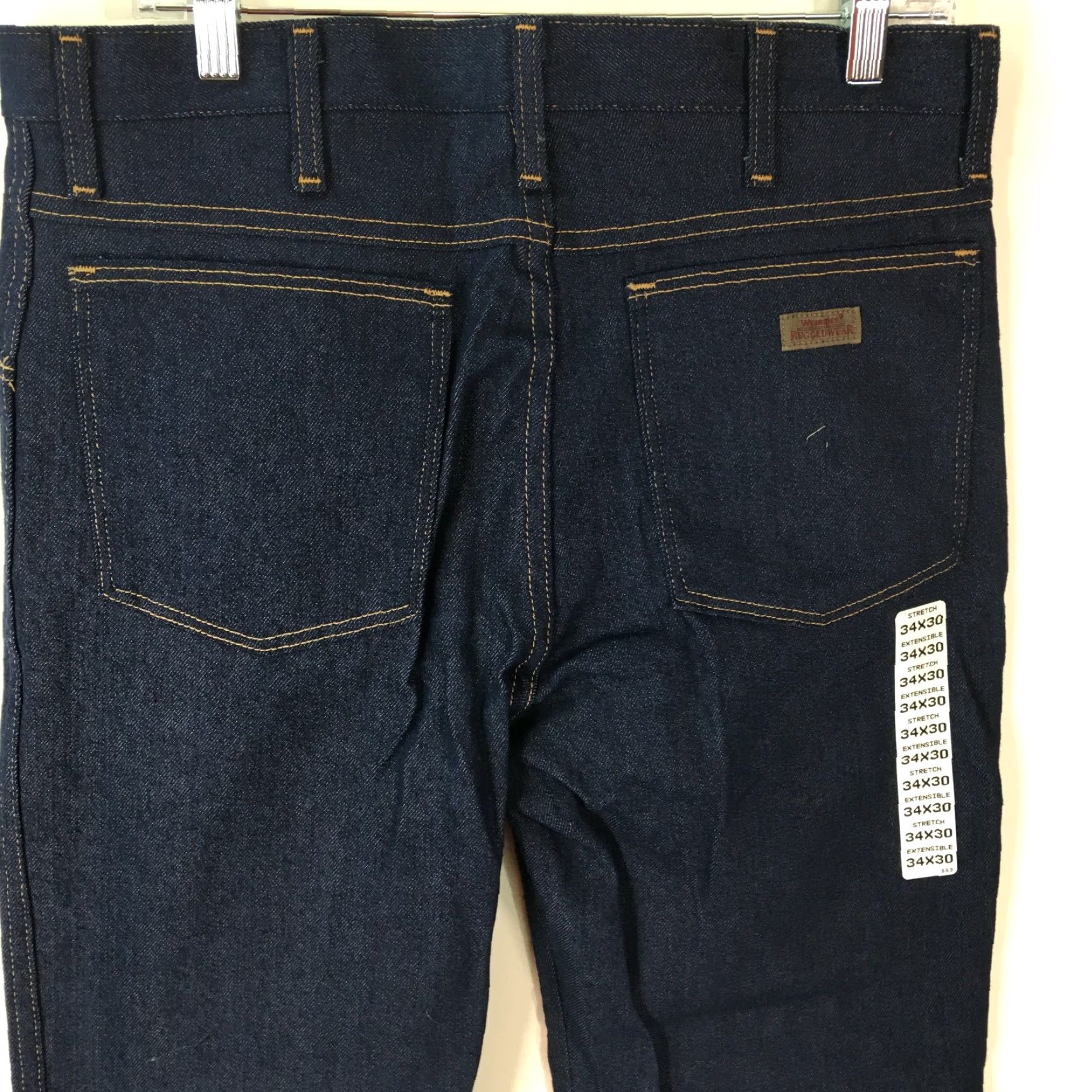 Wrangler Wrangler Rugged Wear Mens Casual Regular Stretch Straight Denim Blue Jeans 34X30 Size US 34 / EU 50 - 4 Thumbnail