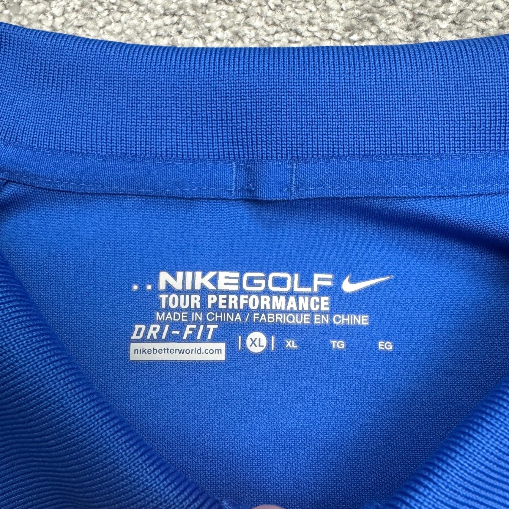 Nike Nike Golf Tour Performance Dri-Fit Polo Shirt Mens XL Blue Short Sleeve Preppy Size US XL / EU 56 / 4 - 7 Thumbnail