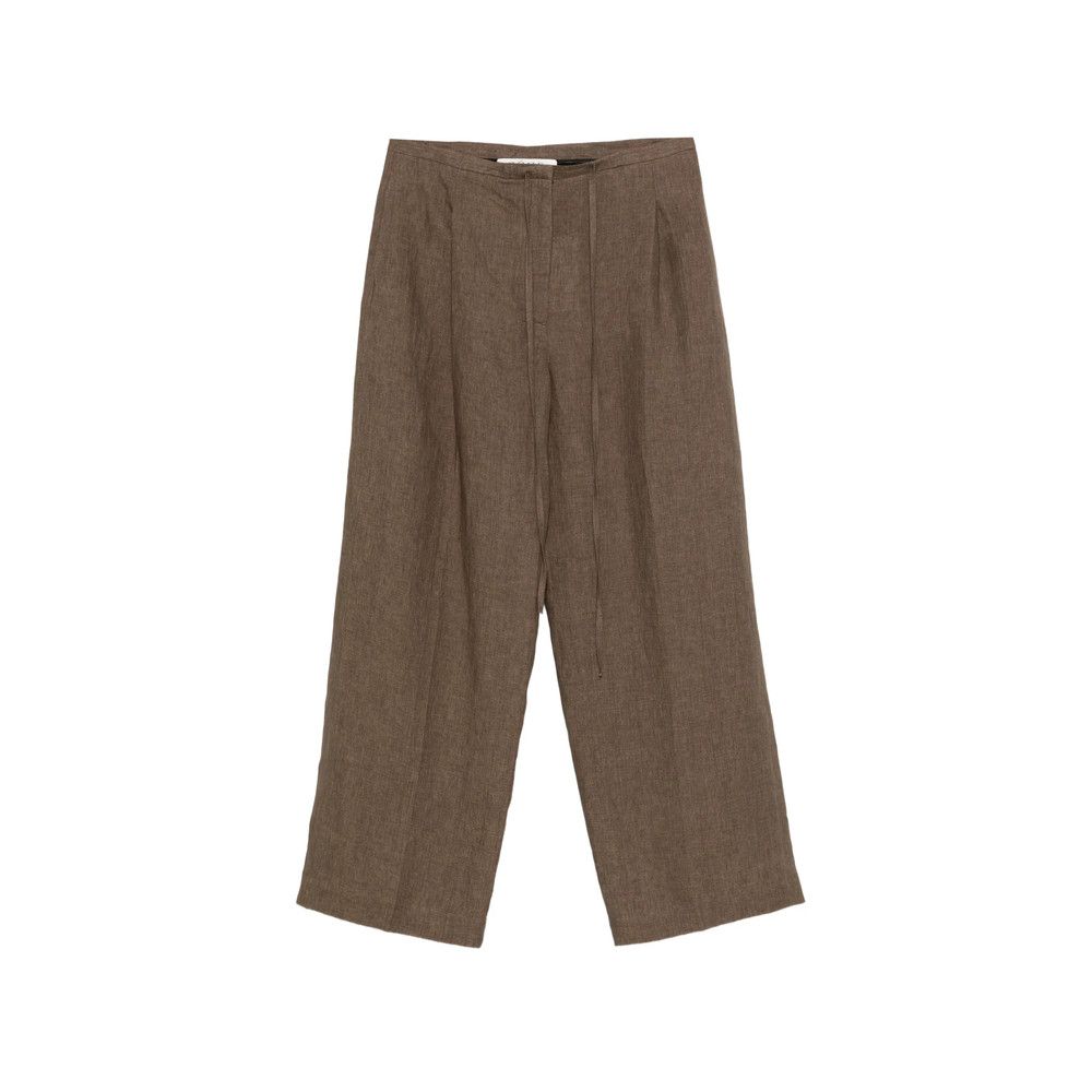 Rohe Rohe BROWN Trousers - High-Waisted Trousers Size 27" / US 4 / IT 40 - 1 Thumbnail
