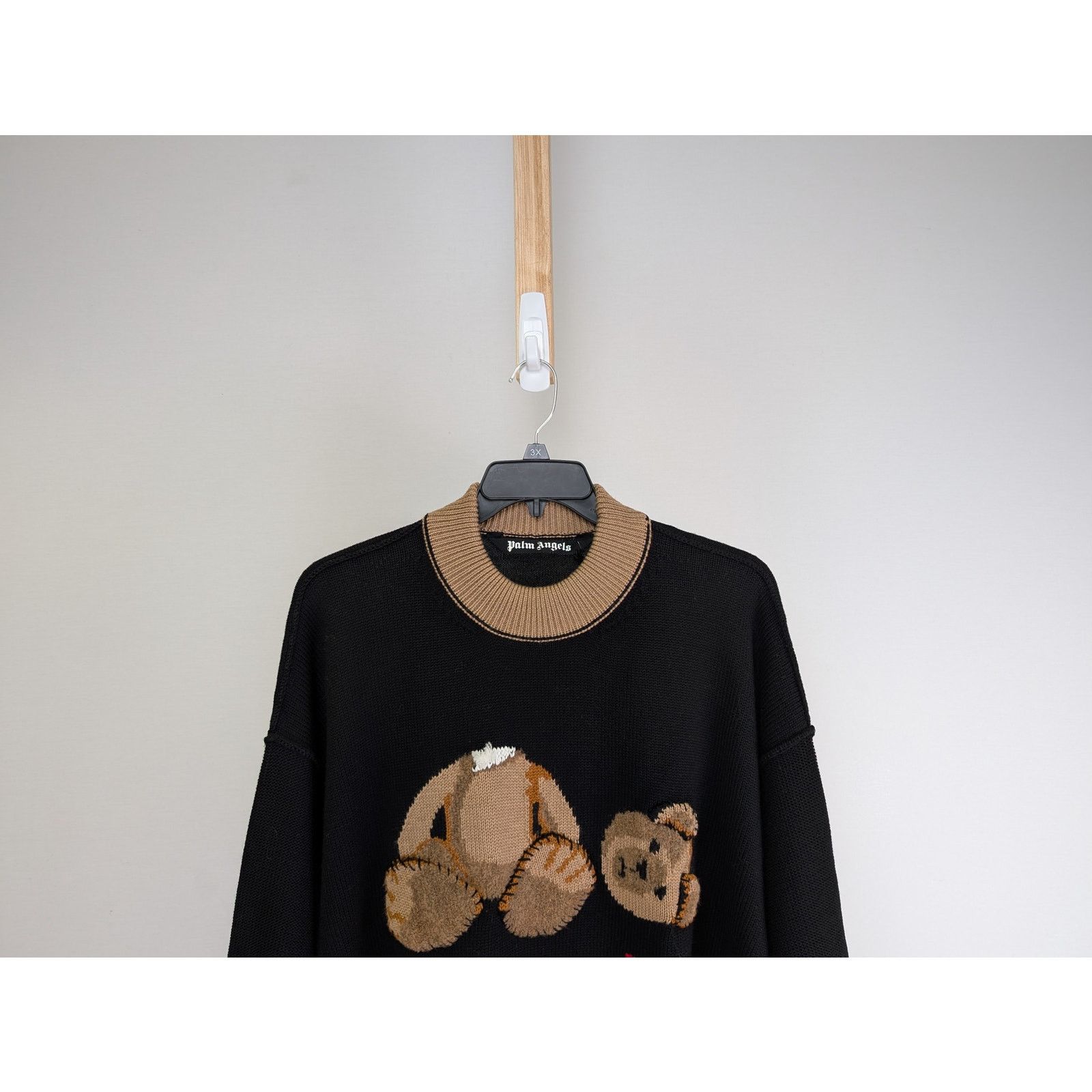 Palm Angels o1rshd1 PA Bear Sweater in Black/Brown Size US M / EU 48-50 / 2 - 5 Thumbnail