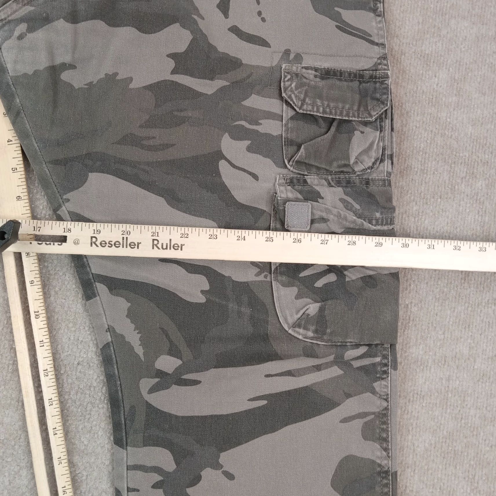 Wrangler Wrangler Mens Cargo Pants 40x32 Extra Large Gray Camo Workwear Size US 40 / EU 56 - 4 Thumbnail