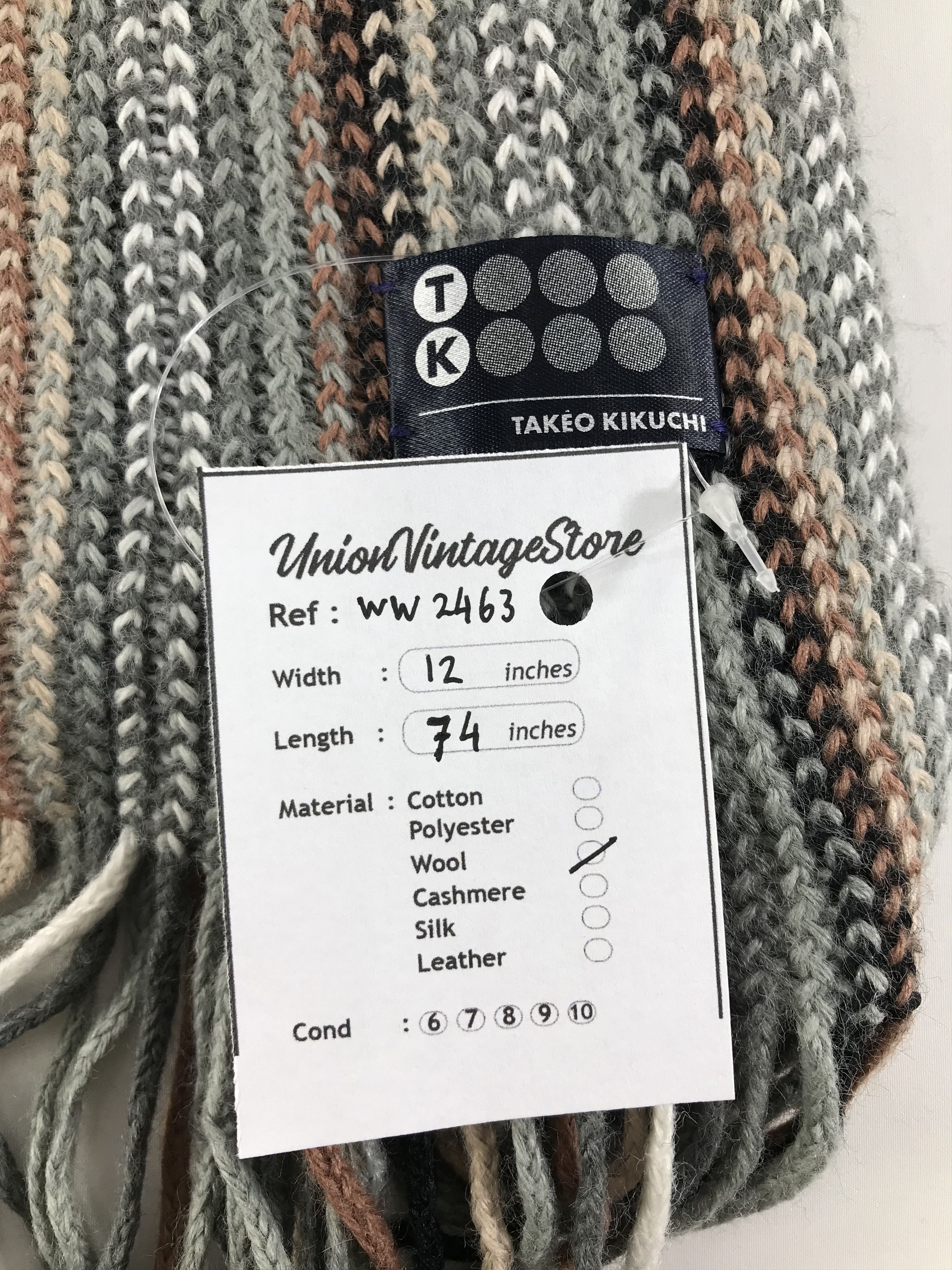 Takeo Kikuchi × Vintage Takeo Kikuchi Scarf / Muffler / Neckwear - WW2463 Size ONE SIZE - 4 Thumbnail