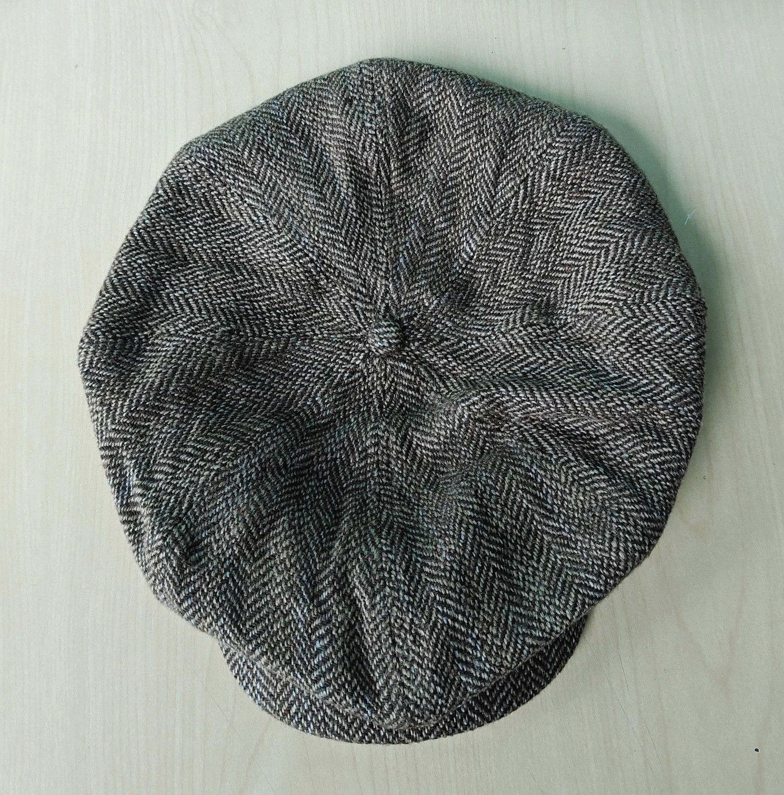RRL Ralph Lauren DOUBLE RL Linen Herringbone Newsboy Cap T/1919 Size ONE SIZE - 8 Thumbnail