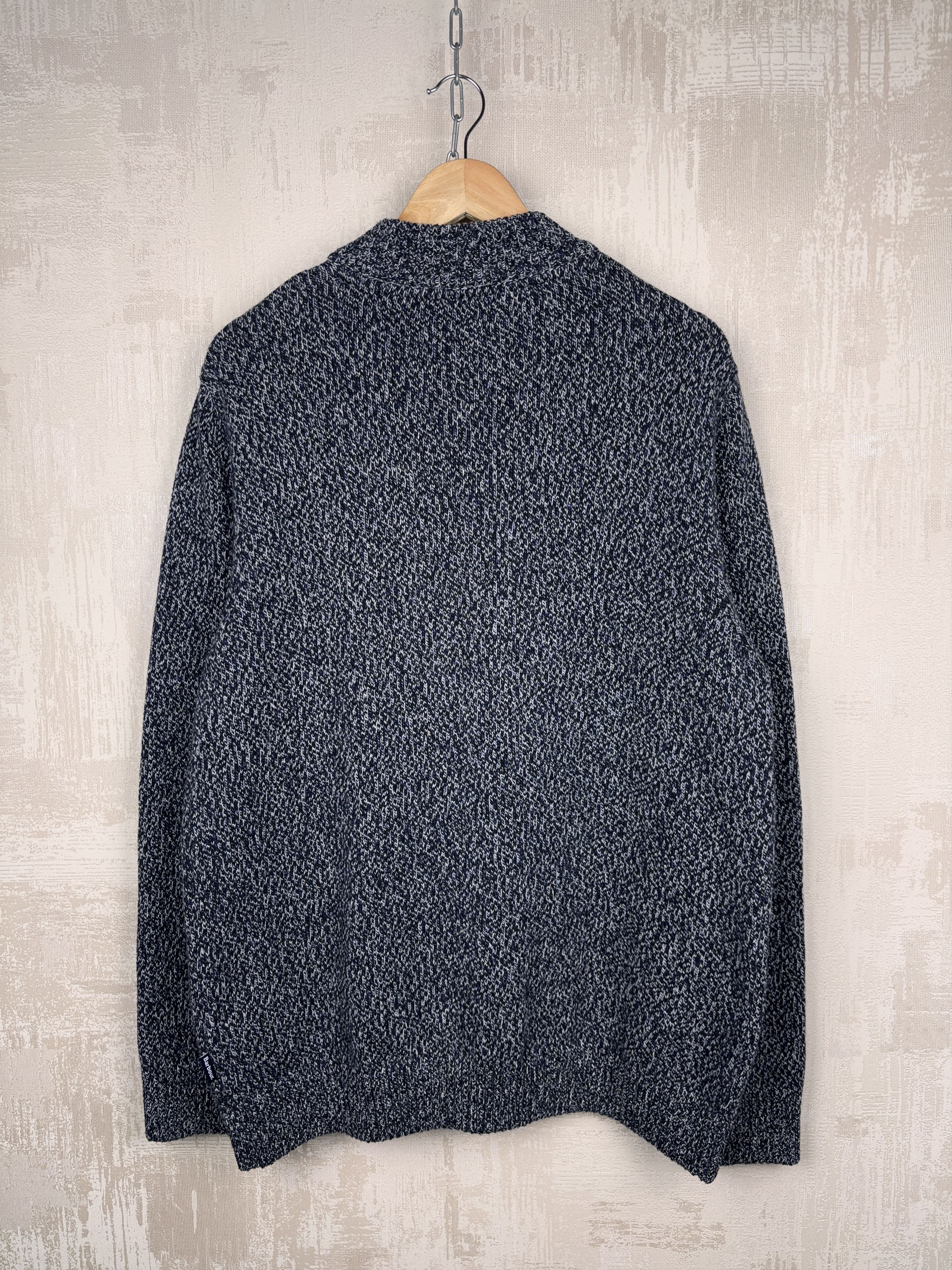 Barbour Barbour Sid Half Zip Pullover Navy Marl Wool Cotton Sweater Size US L / EU 52-54 / 3 - 13 Thumbnail