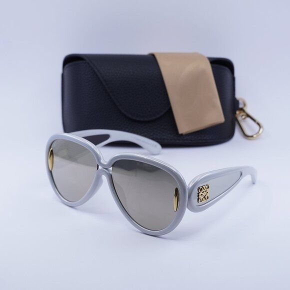 Loewe Loewe LW40132I 24C Sunglasses Grey Aviator Frame Size ONE SIZE - 10 Thumbnail