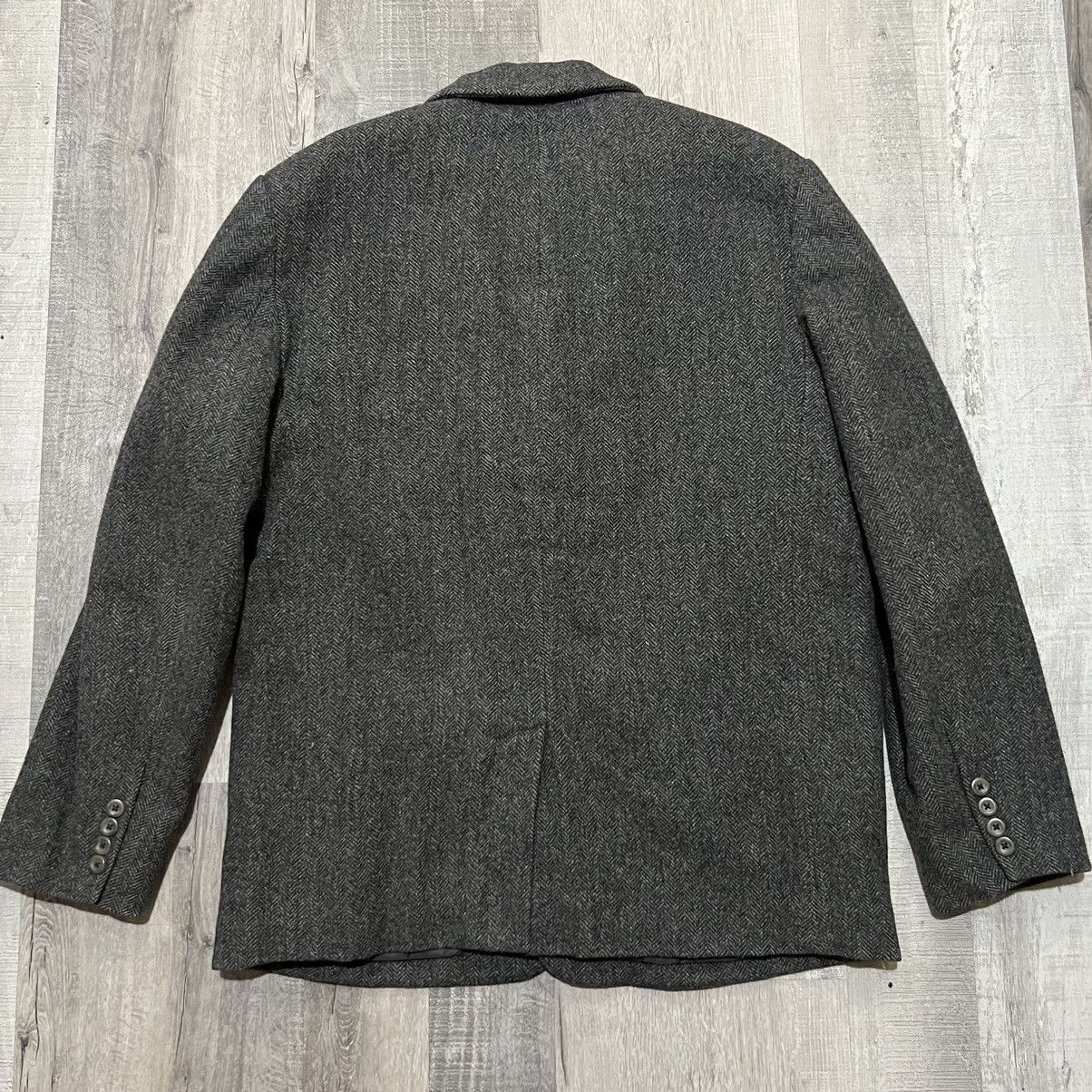 L.L. Bean LL Bean Primaloft Grey Shetland Wool Quilted Blazer Coat Size 46R - 3 Thumbnail