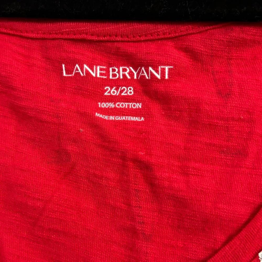 Designer Lane Bryant l NWT Red Champagne Flute Tee 26/28/4X Size M / US 6-8 / IT 42-44 - 10 Thumbnail