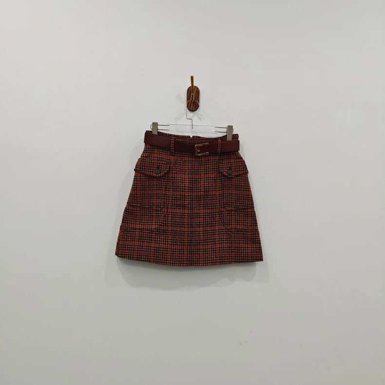 Prada Prada Show-style checkered skirt Size 26" / US 2 / IT 38 - 1 Thumbnail