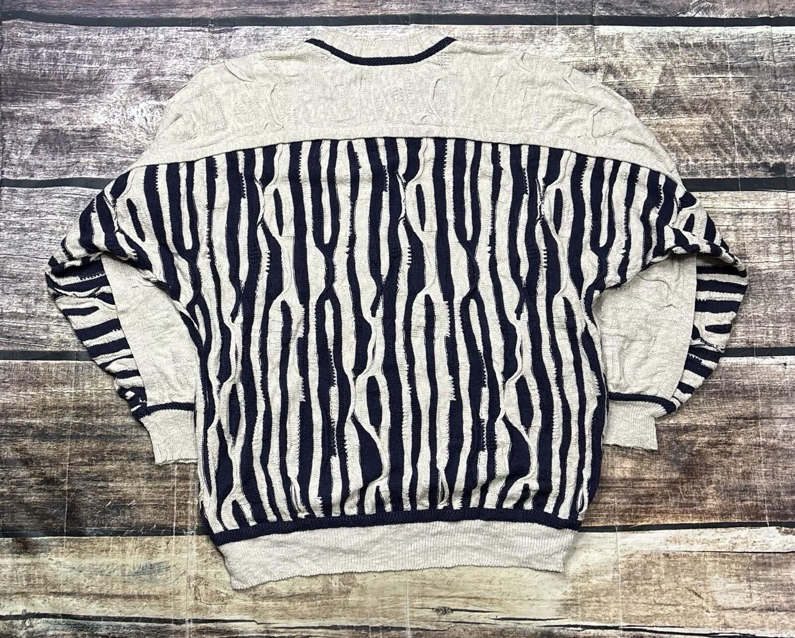 Carlo Colucci VTG Carlo Colucci Sweater Mens L Coogi 3D Knit Cotton Linen Size US L / EU 52-54 / 3 - 3 Thumbnail