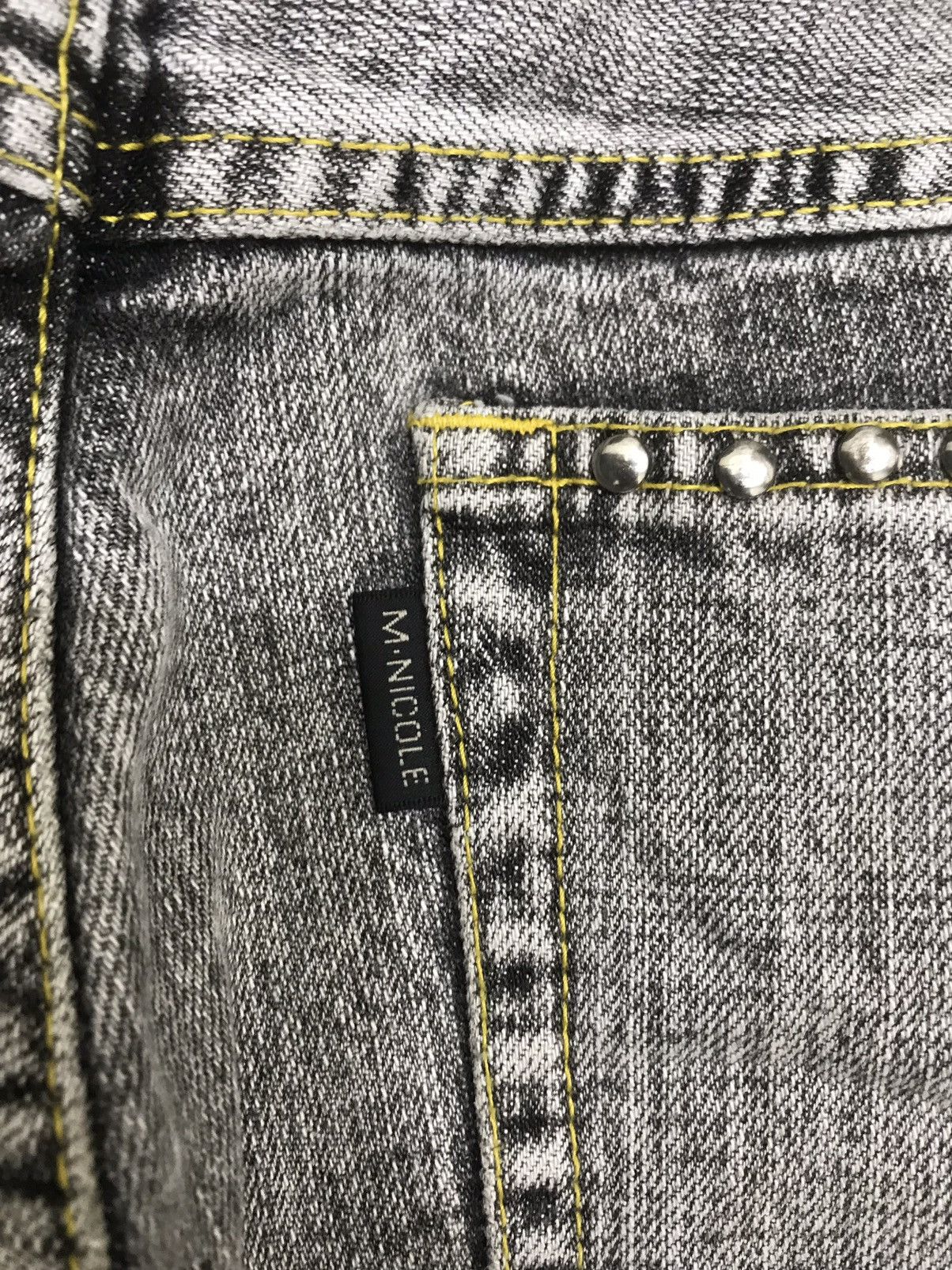 Designer × Japanese Brand 💥FLARE💥MONSIEUR NICOLE LIGHT BLACK WASH FLARE DENIM F190 Size US 32 / EU 48 - 19 Thumbnail