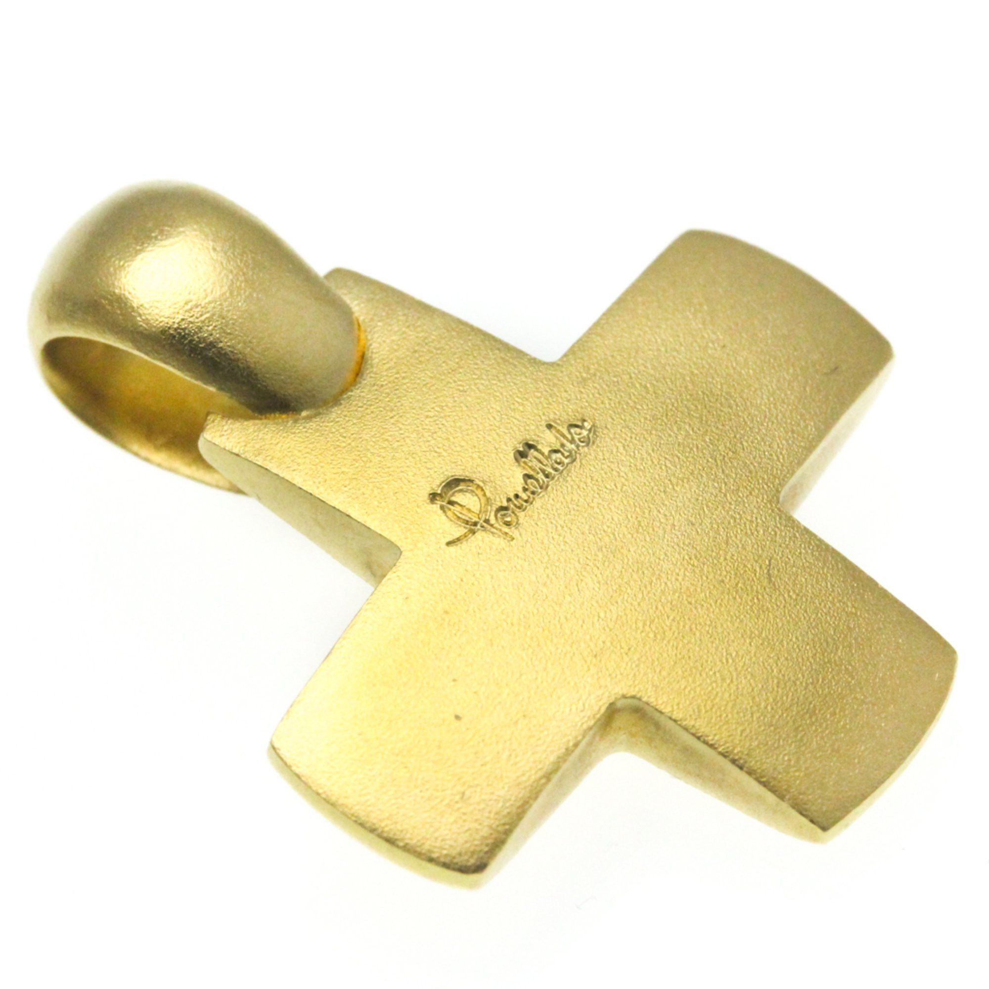 image of Pomellato Cross Pendant No Stone Men,women Fashion Pendant Necklace (Gold), Women's