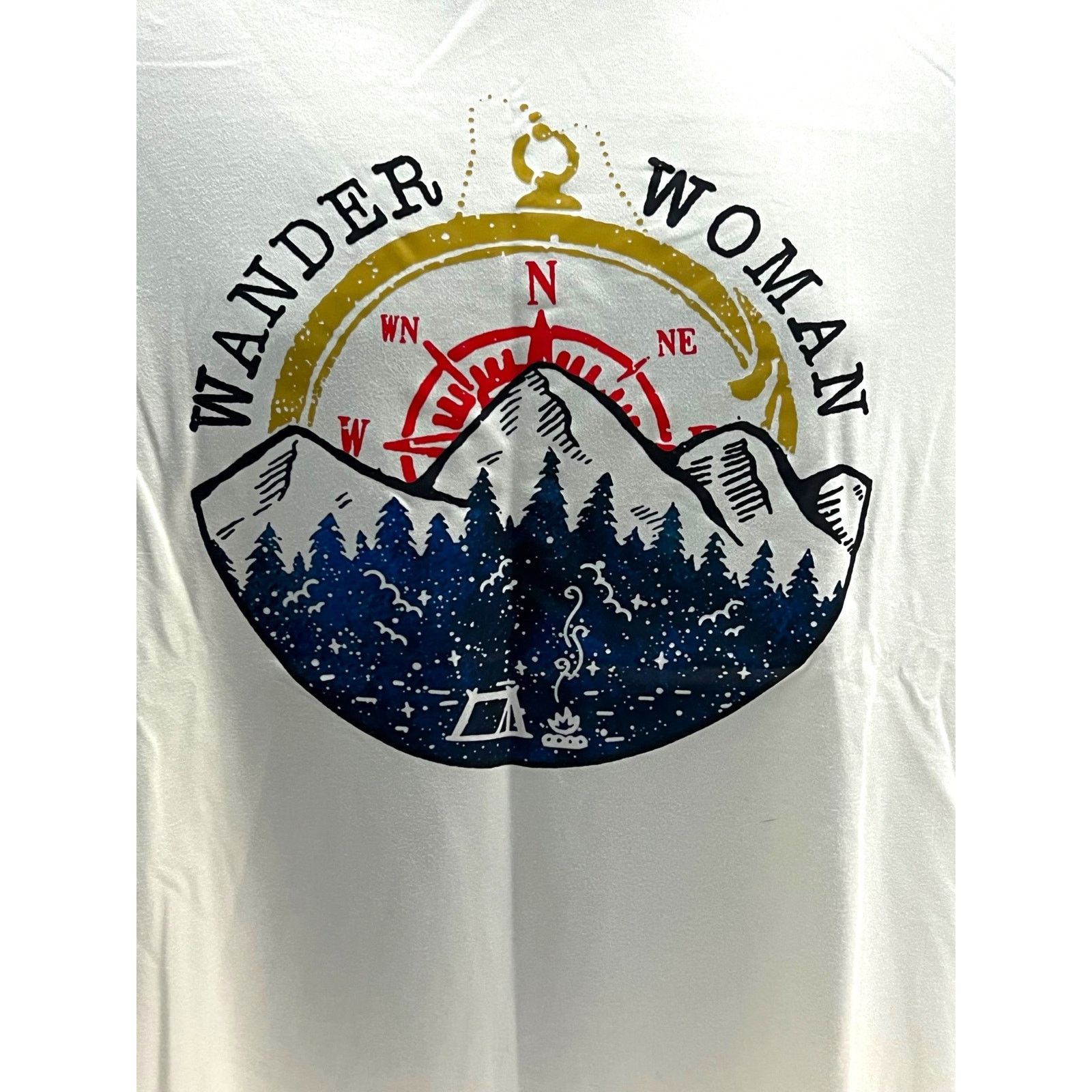 Other Wander Woman Compass Adventure T-Shirt | Camping Tee Large Size L / US 10 / IT 46 - 2 Thumbnail