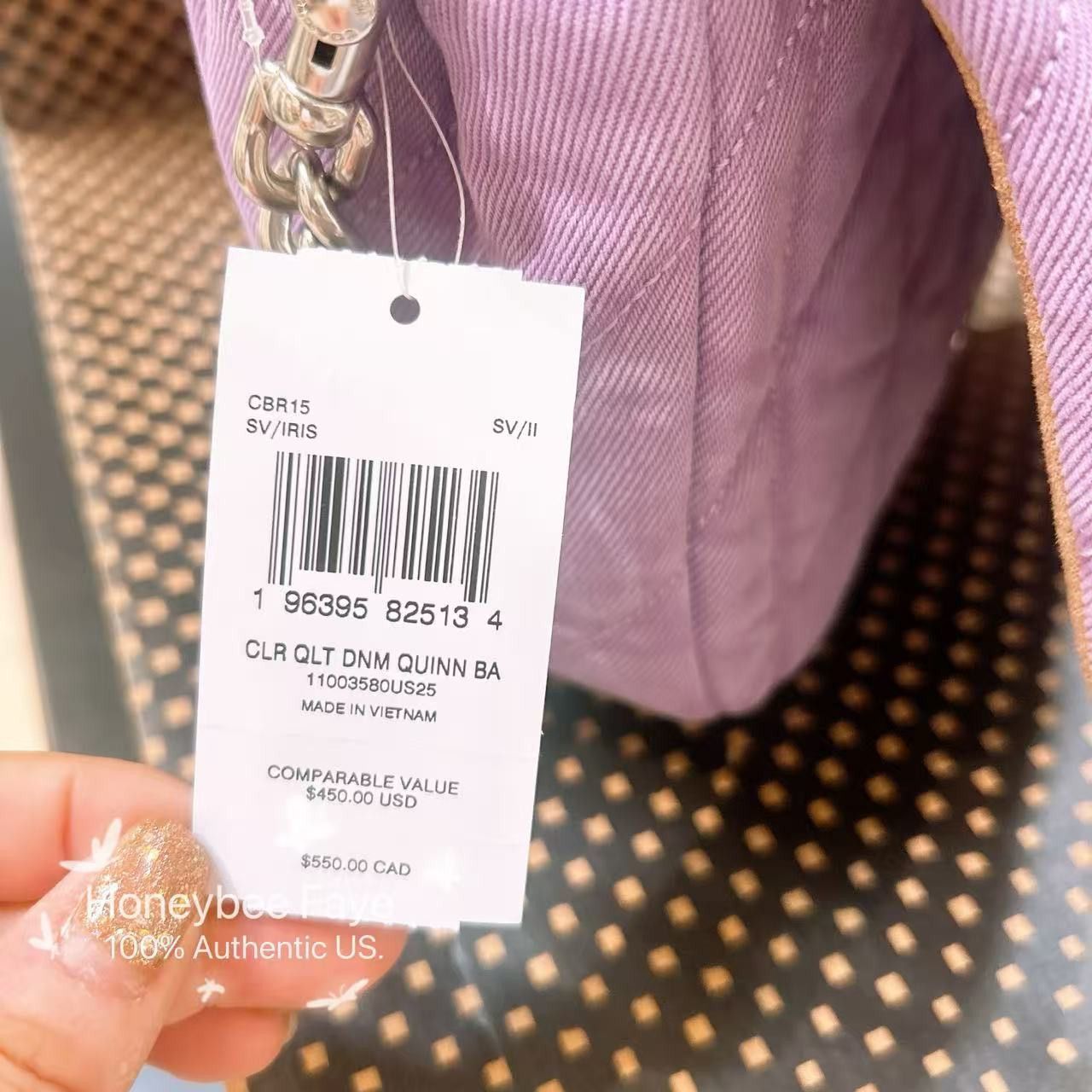Coach Quinn Bag Silver/Iris CBR15 Size ONE SIZE - 5 Thumbnail