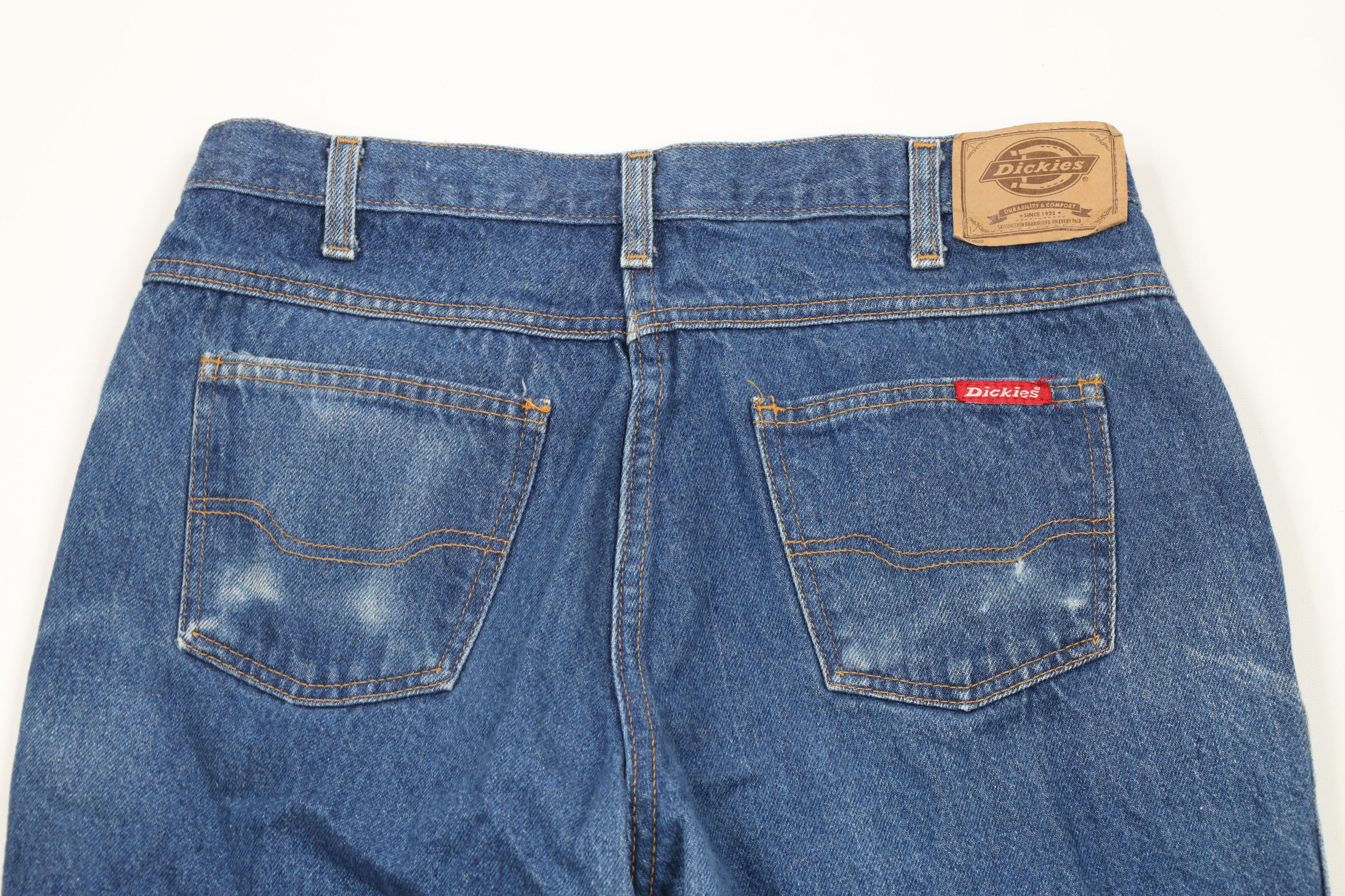 Dickies × Vintage Vintage 90s Dickies Spell Out Denim Jeans Blue Cotton Size US 32 / EU 48 - 9 Thumbnail