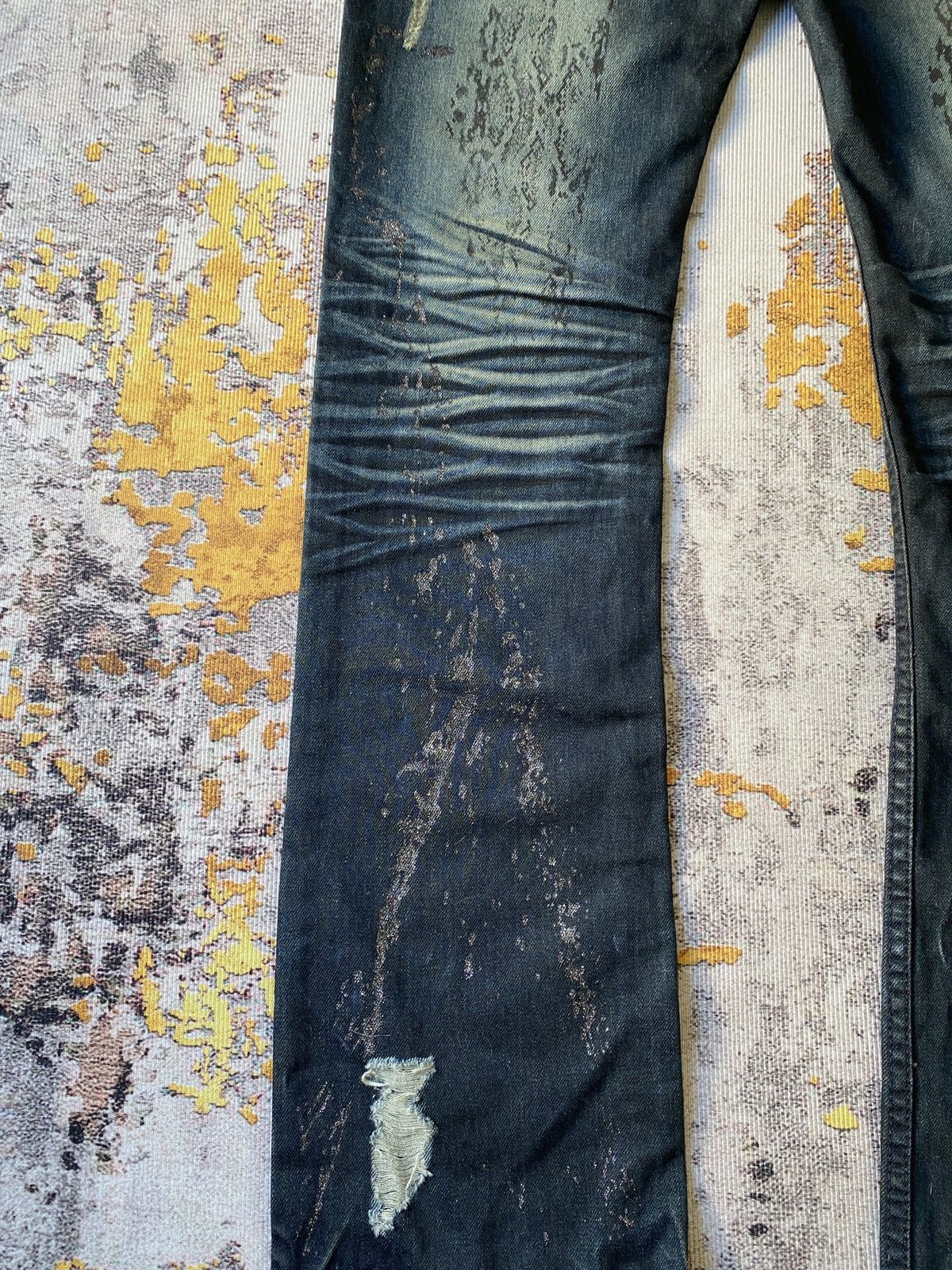 Japanese Brand Vice Fairy Claws Marks Design Gothic Punk Distressed Denim Size US 31 - 16 Thumbnail