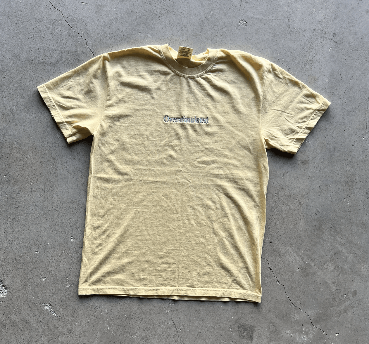 Prolific Overstimulated 100% Cotton Tshirt Embroidered Size US XL / EU 56 / 4 - 1 Thumbnail