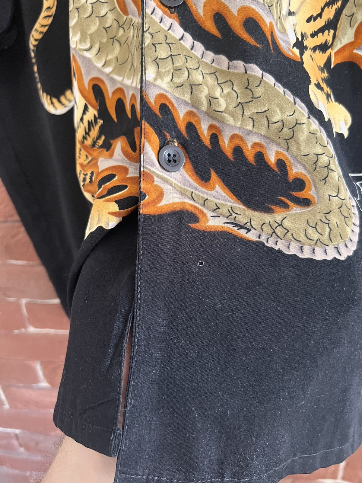 Japanese Brand Vintage Y2k Dragon Drip Button Up Rare Shirt Like Prada Hype Size US XXL / EU 58 / 5 - 6 Thumbnail