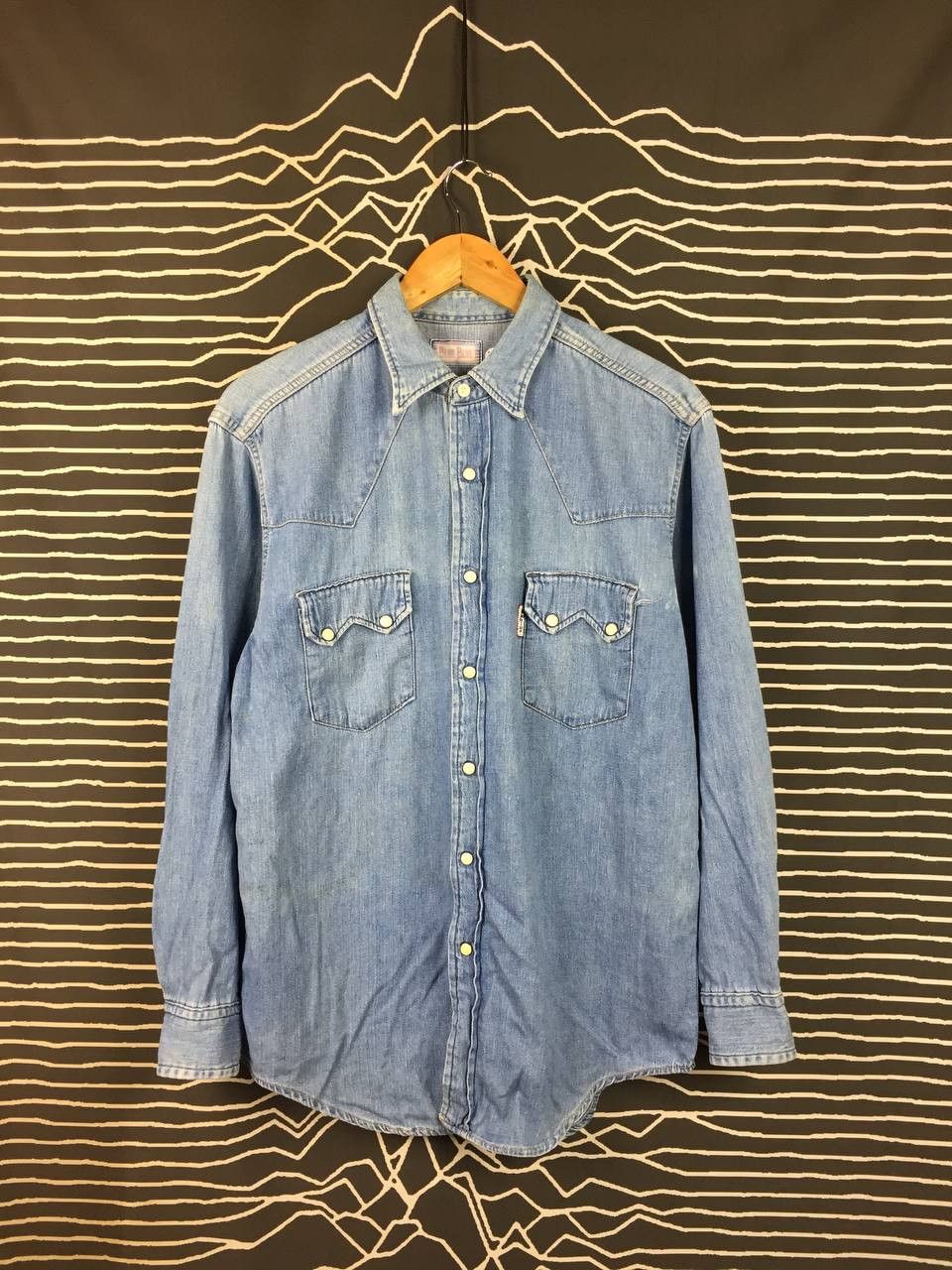 Blue Blue Japan Blue Blue Japan Distressed Sawtooth Western Denim Shirt Size US M / EU 48-50 / 2 - 2 Thumbnail