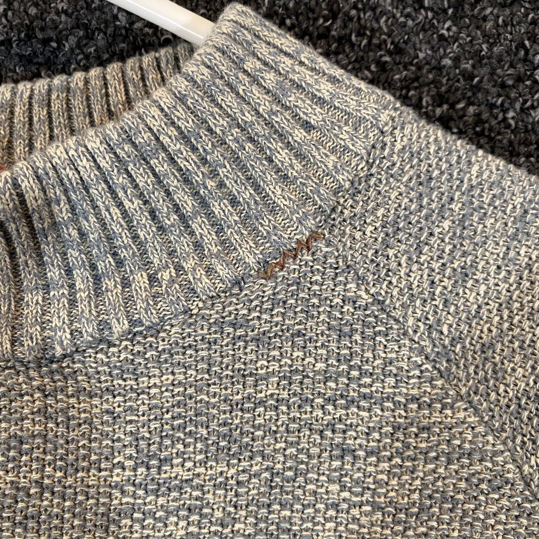 Carbon2Cobalt Carbon 2 Cobalt Sweater Mens XL Pullover Knit 1/4 Zip Mock Neck Casual Gray Size US XL / EU 56 / 4 - 3 Thumbnail