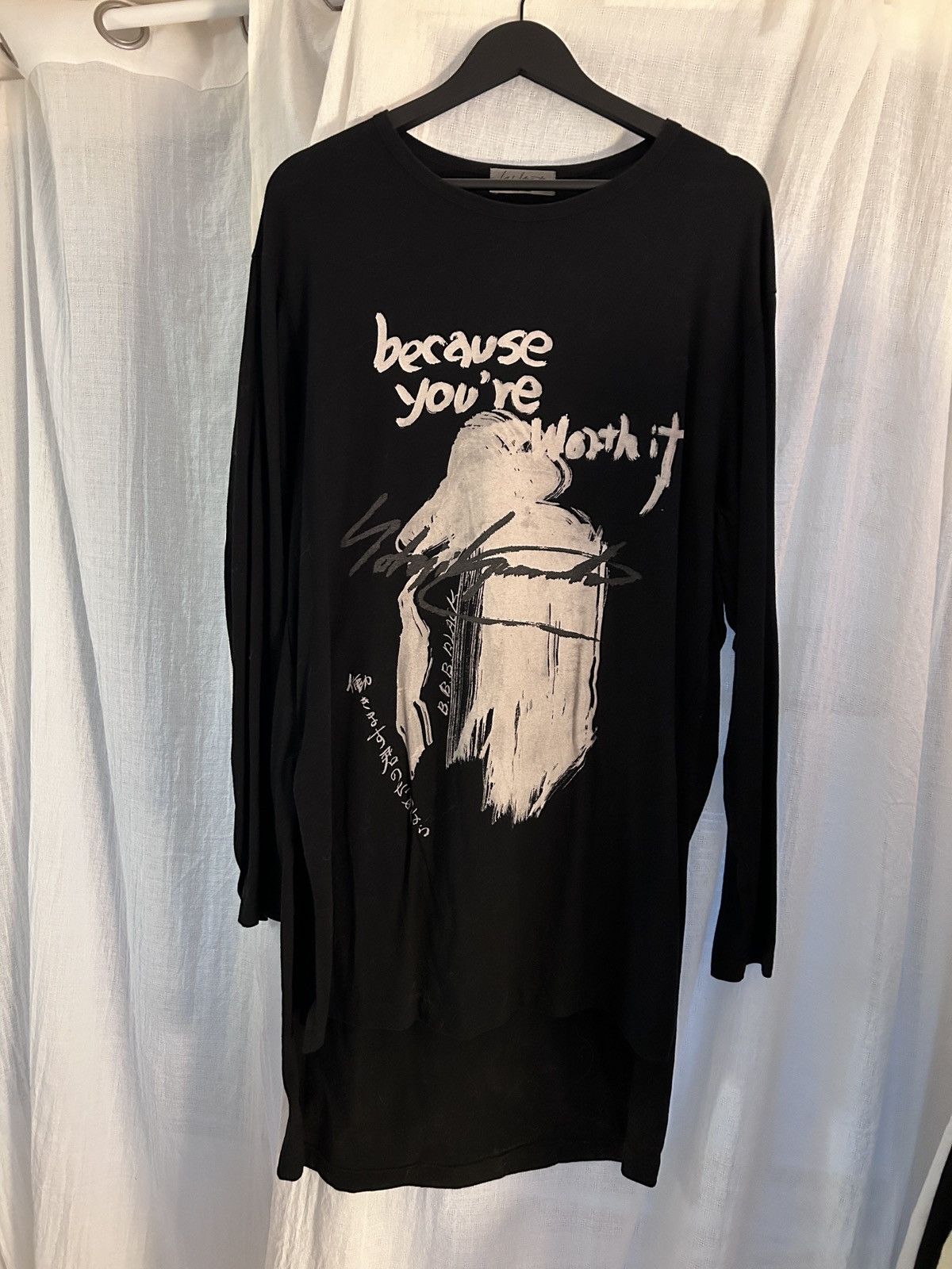 Yohji Yamamoto Let me eat you Tシャツ Yohji Yamamoto Yohji Yamamoto Let Me Eat You Black Long