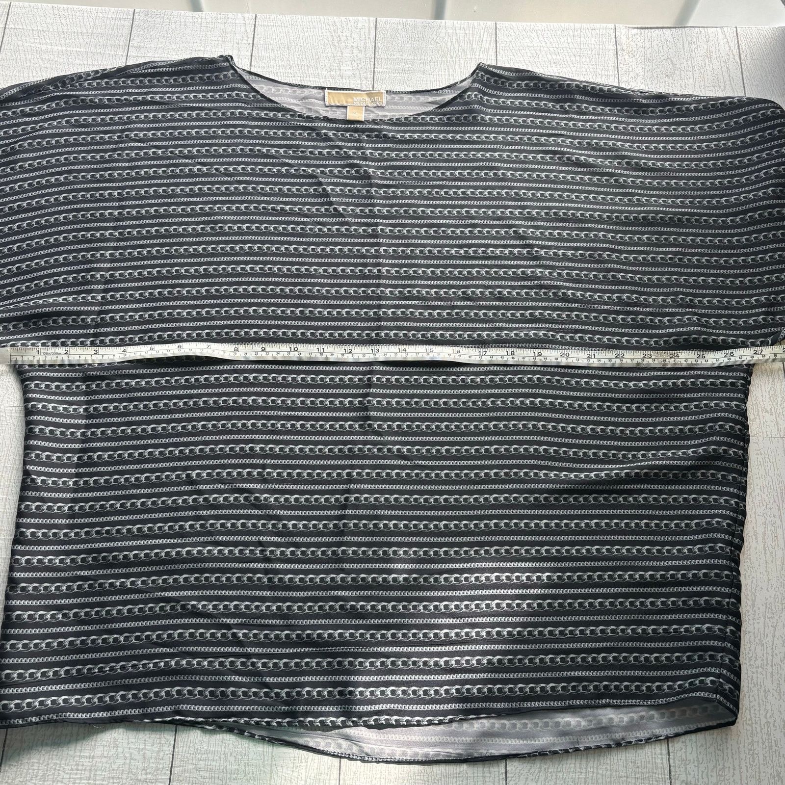 Michael Kors MICHAEL Michael Kors Charcoal Black and Gray Blouse Size XL Size XL / US 12-14 / IT 48-50 - 5 Thumbnail