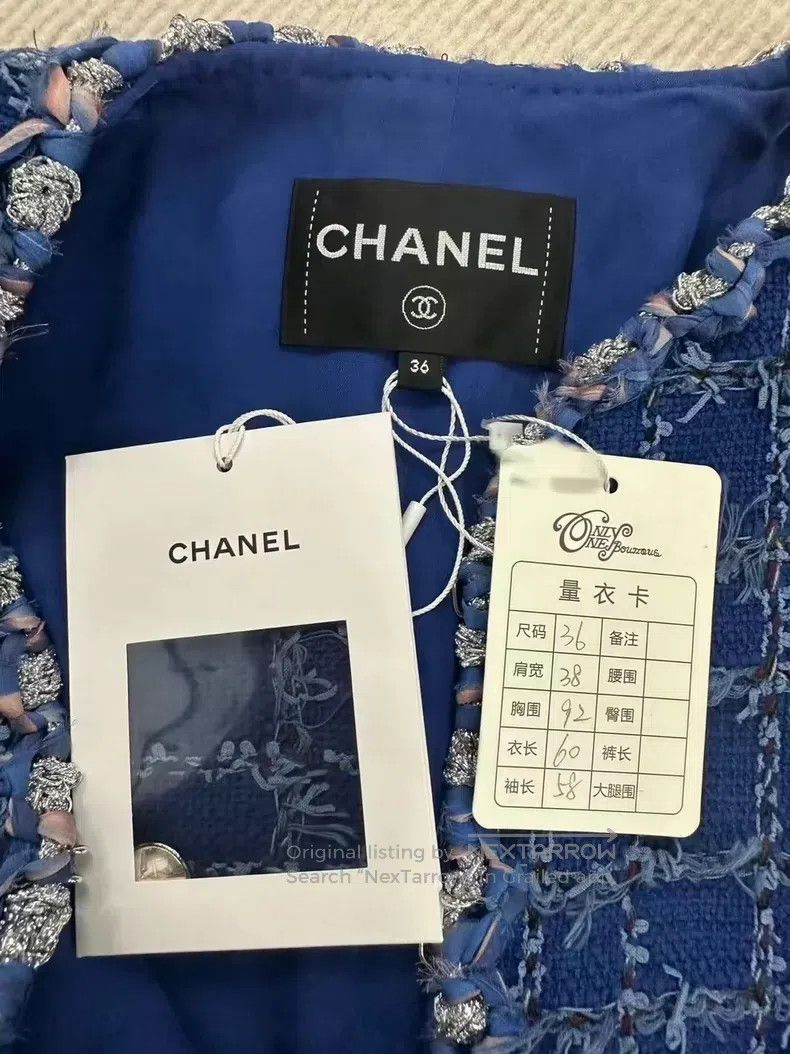 Chanel Chanel Blue four-pocket floral tassel jacket Size XS / US 0-2 / IT 36-38 - 8 Thumbnail