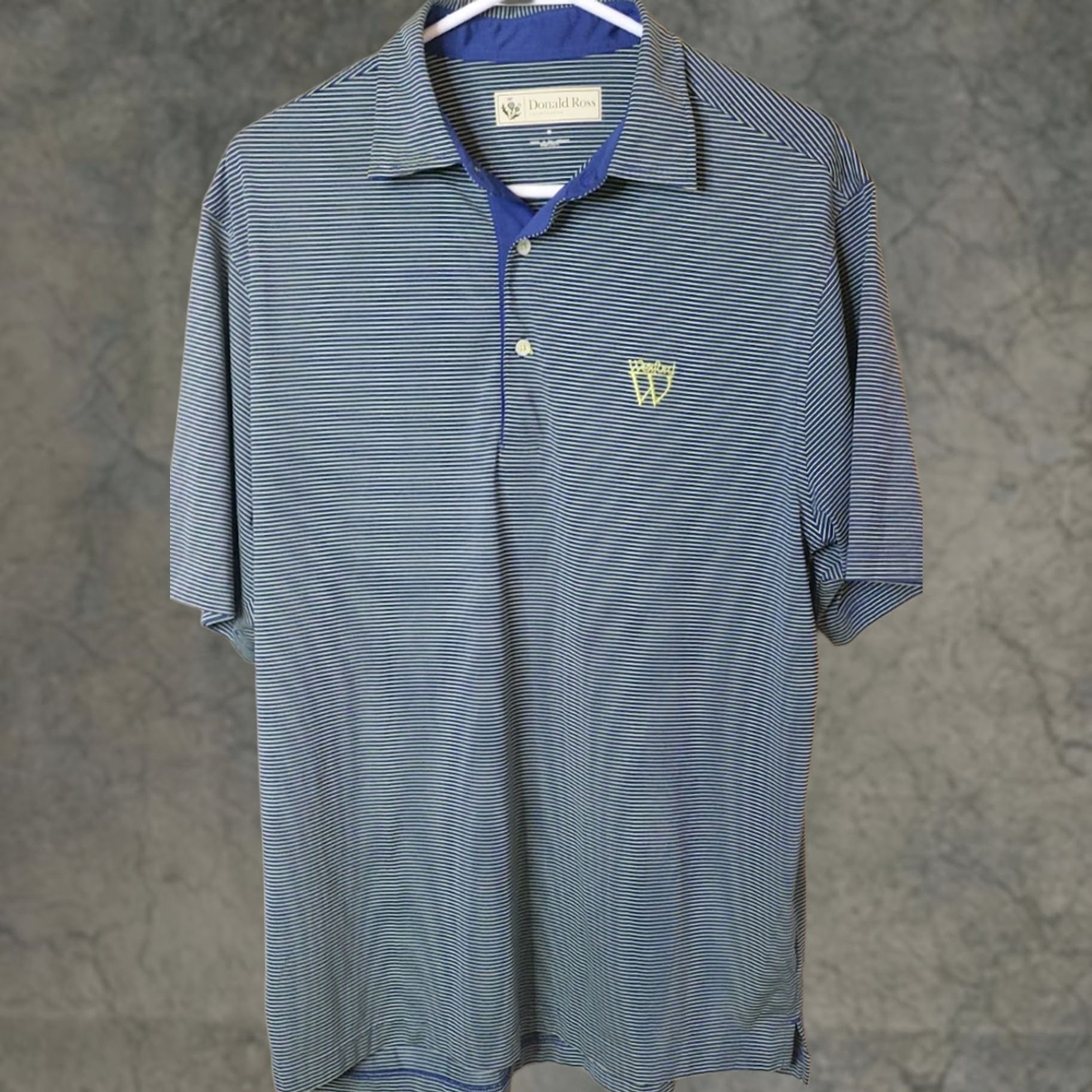 Vintage Donald Ross Polo Shirt Men's M Purple Neon Striped Short Sleeve Logo Golf Size US M / EU 48-50 / 2 - 1 Thumbnail