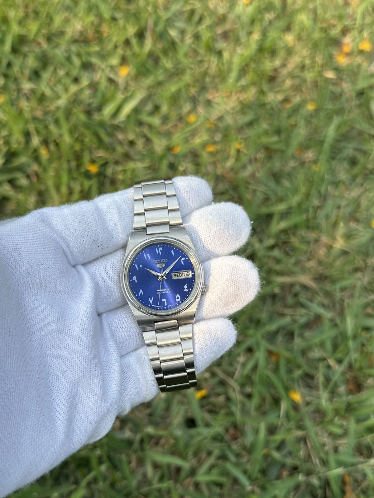Seiko Seiko 5 Automatic 7009 Japan movement Blue Dial mens Watch Size 36 - 15 Thumbnail