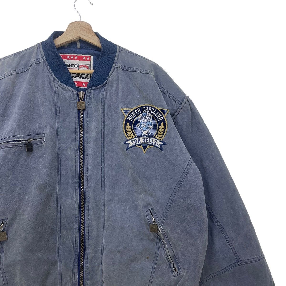 Nutmeg Vtg Nutmeg Mills University North Caronila Bomber Jacket Size US L / EU 52-54 / 3 - 7 Thumbnail