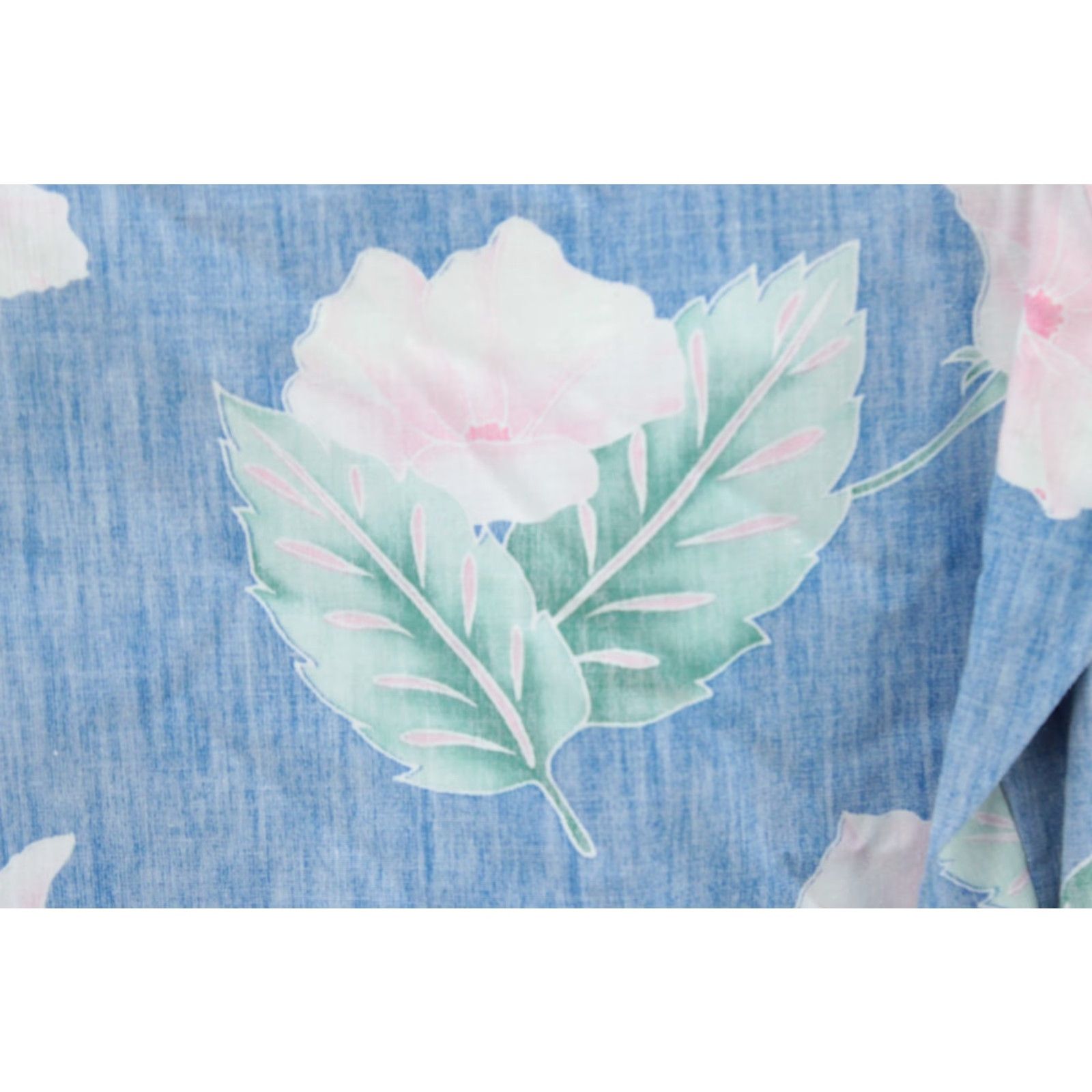 ALOHAS VTG Cooke Street Honolulu Hawaiian Shirt Mens Large Blue Floral Aloha Vacation Shirt Size US L / EU 52-54 / 3 - 4 Thumbnail