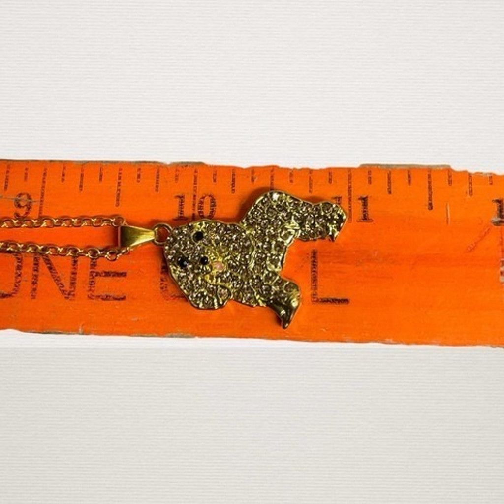 The Unbranded Brand NWT Gold Necklace Cocker Spaniel Charm Pet Puppy Jewelry 19" Size ONE SIZE - 5 Thumbnail