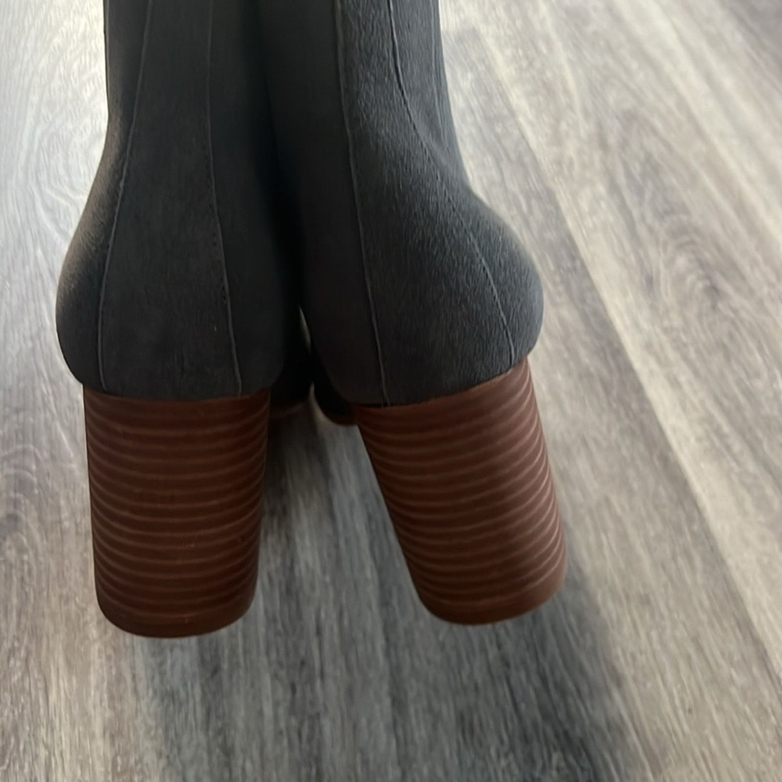 Other Violet Red Meghan Stacked Heel Ankle Boots Suede Gray 11 Size US 11 / IT 41 - 5 Thumbnail