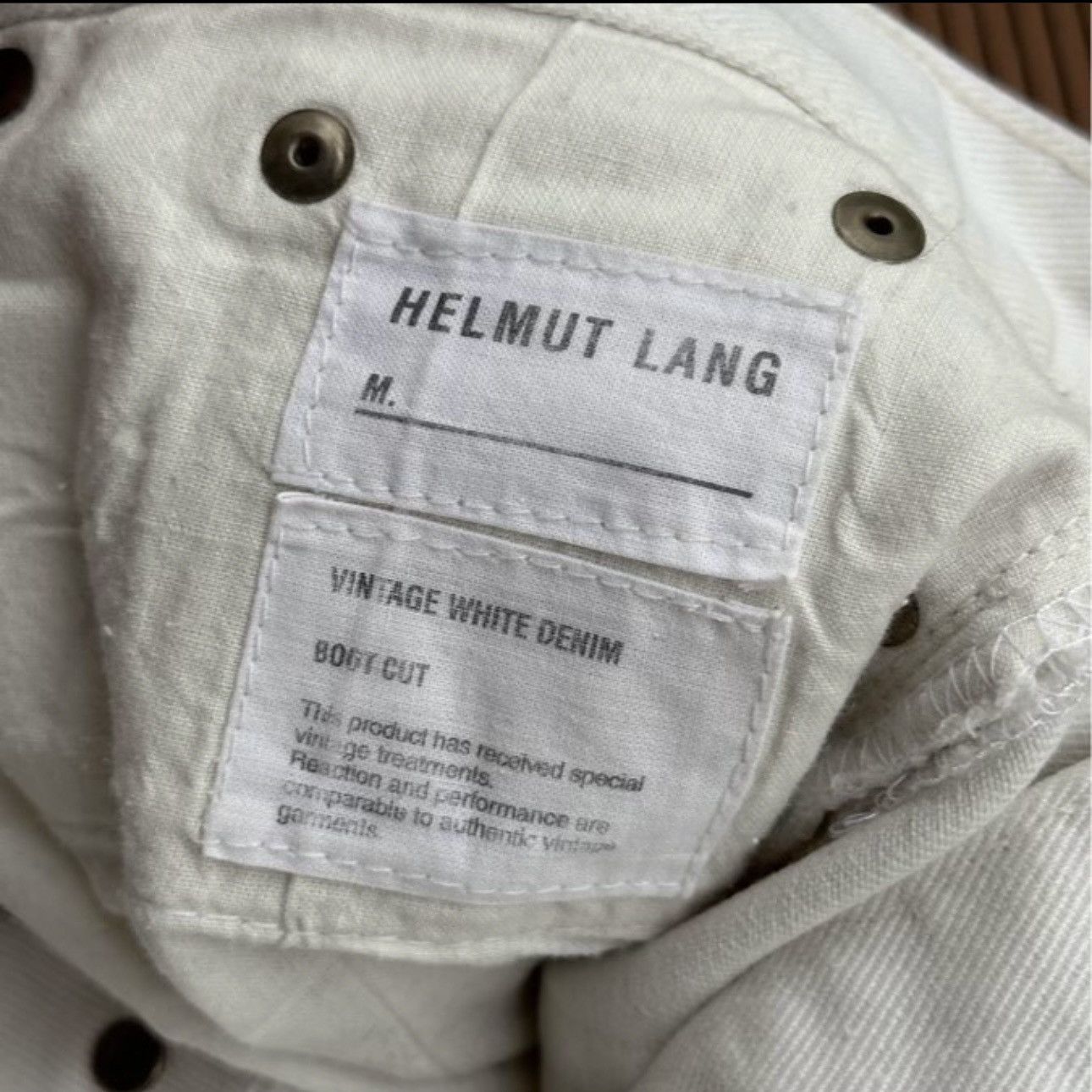 Helmut Lang Vintage Helmut Lang Boot Cut White Denim Jeans Size US 30 / EU 46 - 5 Thumbnail