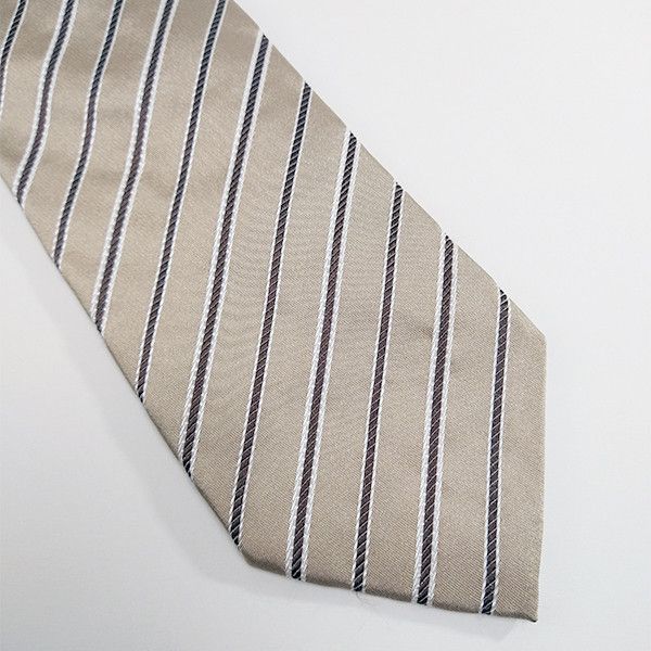 Armani Collezioni VTG 1980s Armani Collezioni Giorgio Tie Necktie Striped Silk Size ONE SIZE - 3 Thumbnail