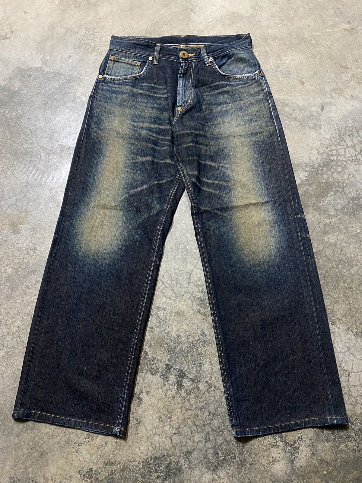 Lee Baggy Jeans Vintage Lee Cowboy Mud Rusty Denim @312 Size US 31 - 9 Thumbnail