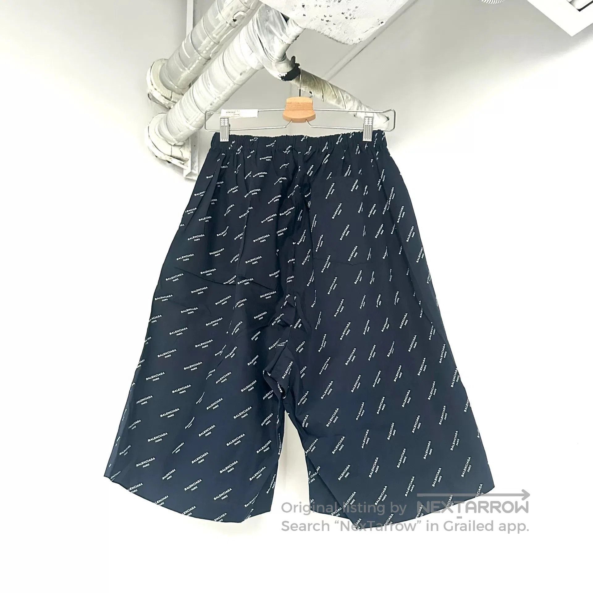 Balenciaga Balenciaga Blue Logo Print Shorts. Size US 30 / EU 46 - 2 Thumbnail