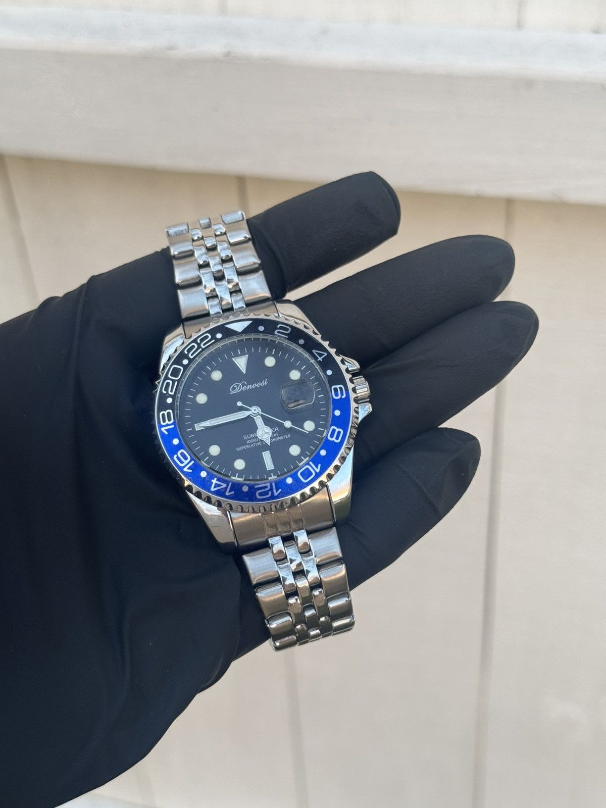 Other Stainless steel Blue GMT watch with black and blue face Size ONE SIZE - 2 Thumbnail