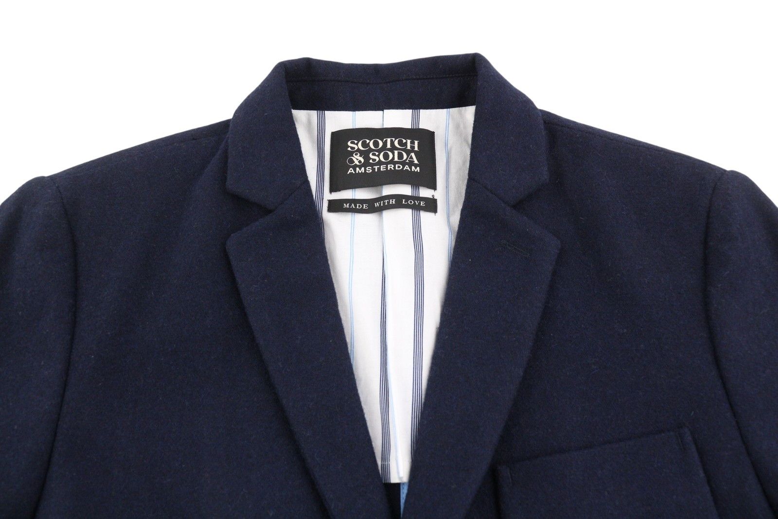 Scotch & Soda S Navy Blue Notch 3 Button Blazer 88534 Size 36R - 5 Thumbnail