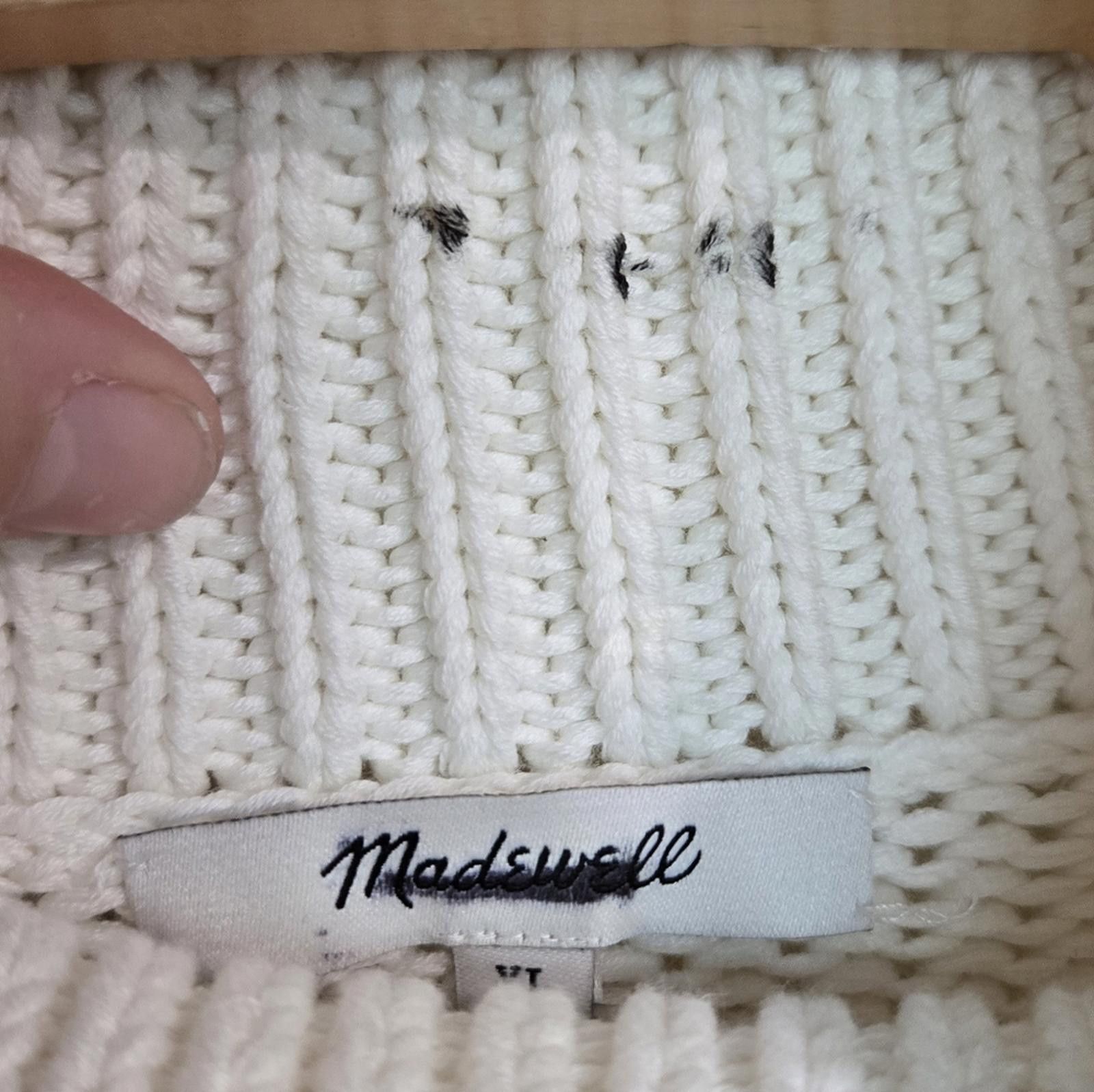 Madewell Madewell Ribbed Cotton Turtleneck Sweater in Stripe Size XL / US 12-14 / IT 48-50 - 5 Thumbnail