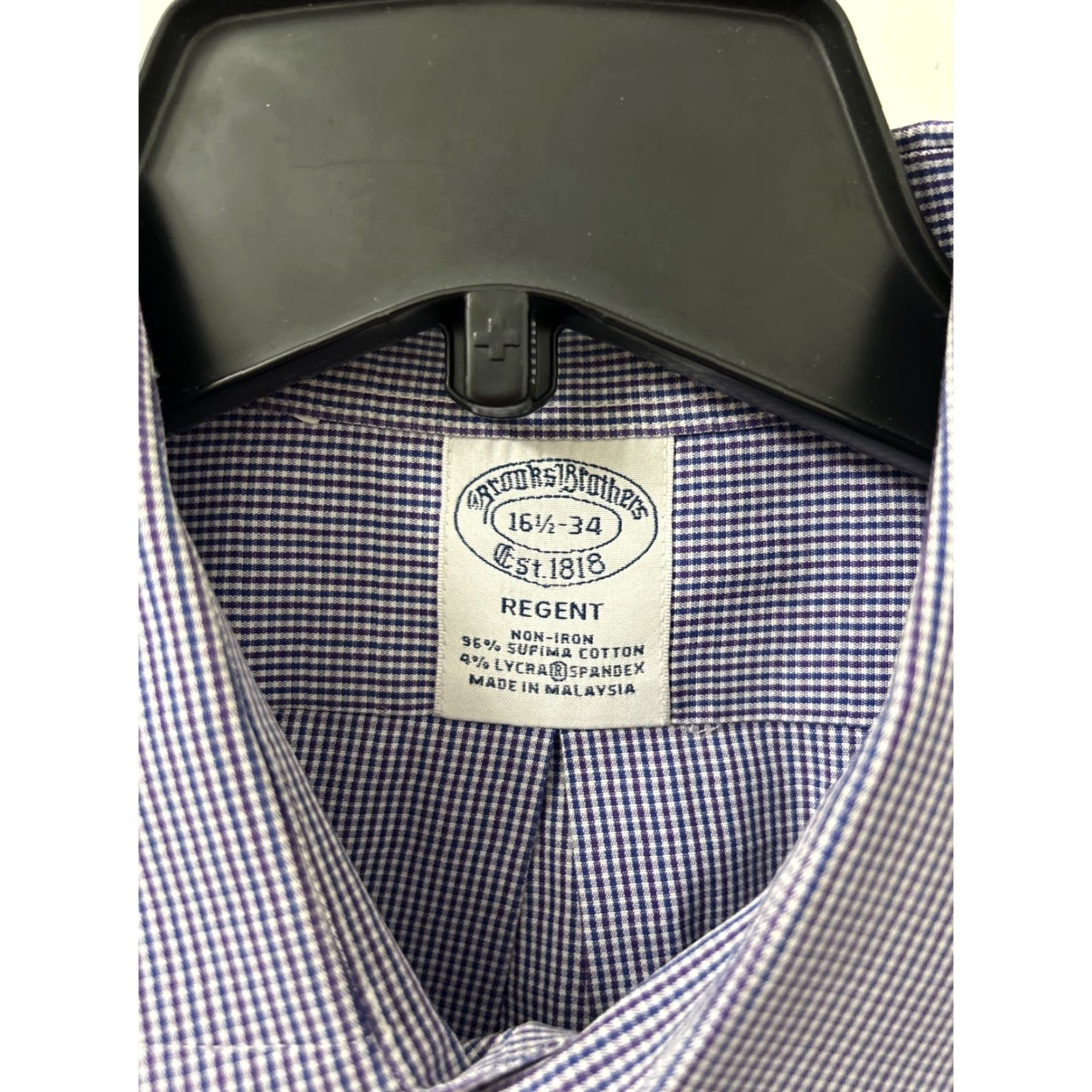 Brooks Brothers Brooks Brothers Regent Shirt Mens 16.5 Blue Red Plaid Non Iron Supima Button Up Size US XL / EU 56 / 4 - 6 Thumbnail